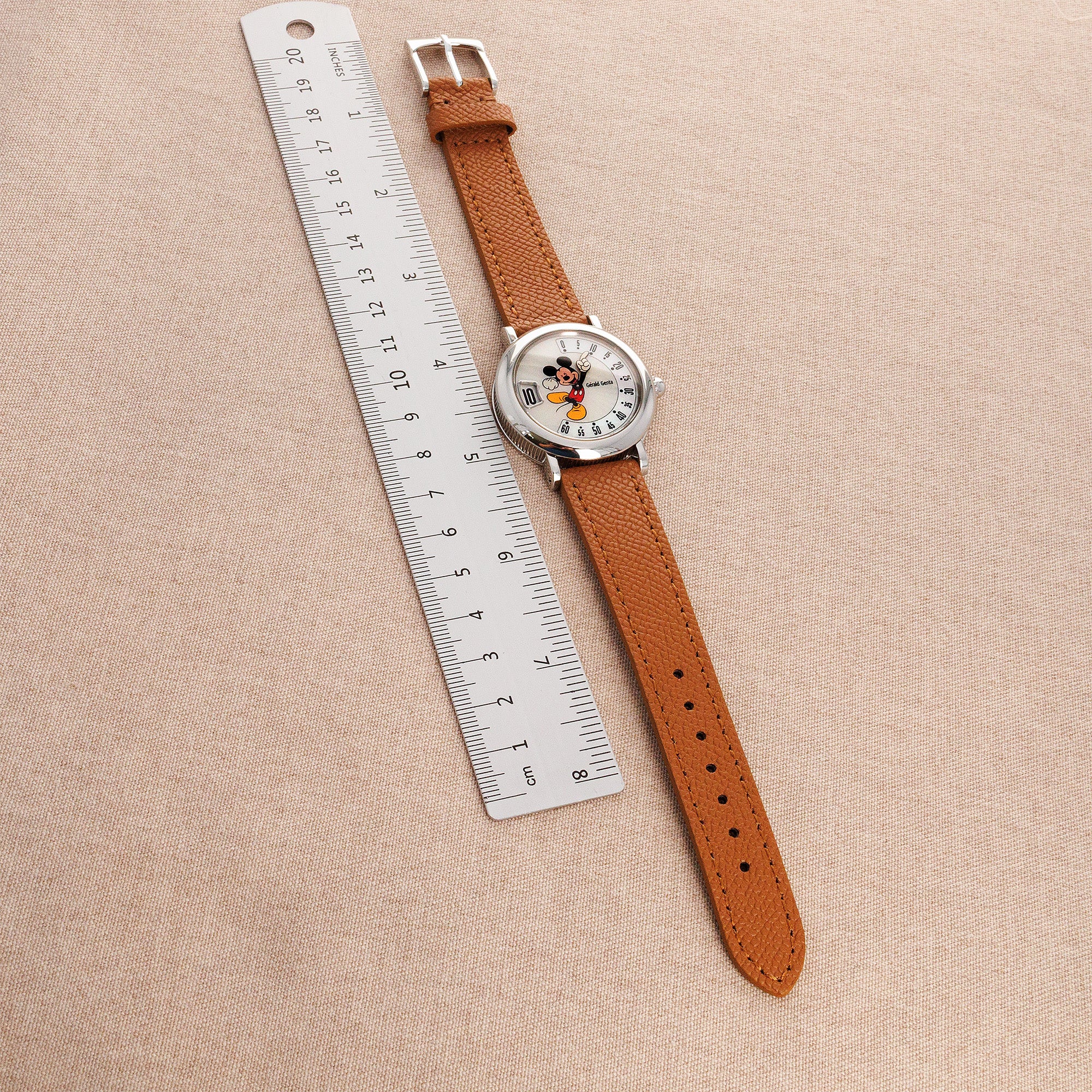 Gerald Genta Steel Mickey Mouse Fantasy Retro M.10 with Guilloche MOP Dial - Image 6