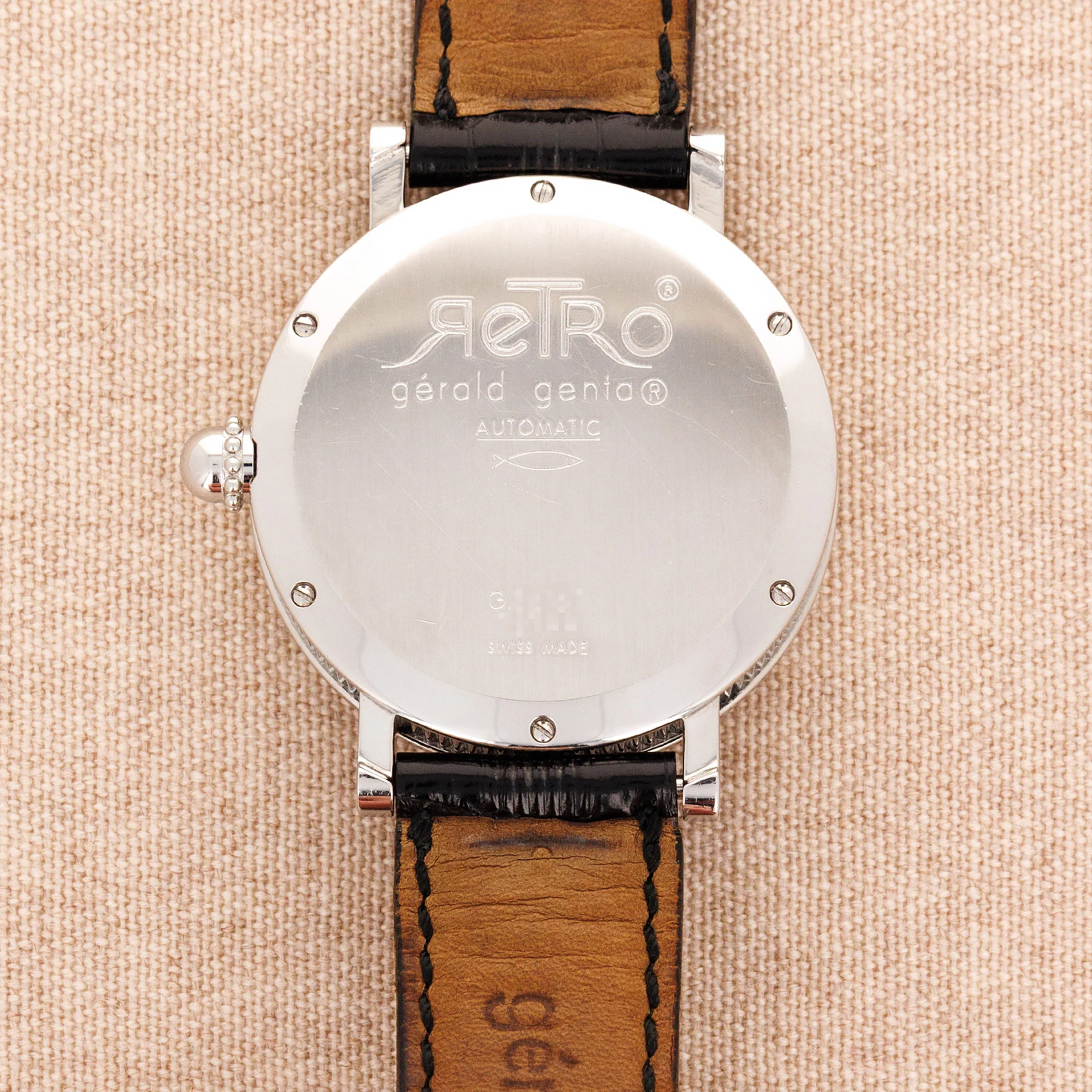 Gerald Genta Steel Retro Ref. G3636 Golf Ball and MOP Watch - Image 3