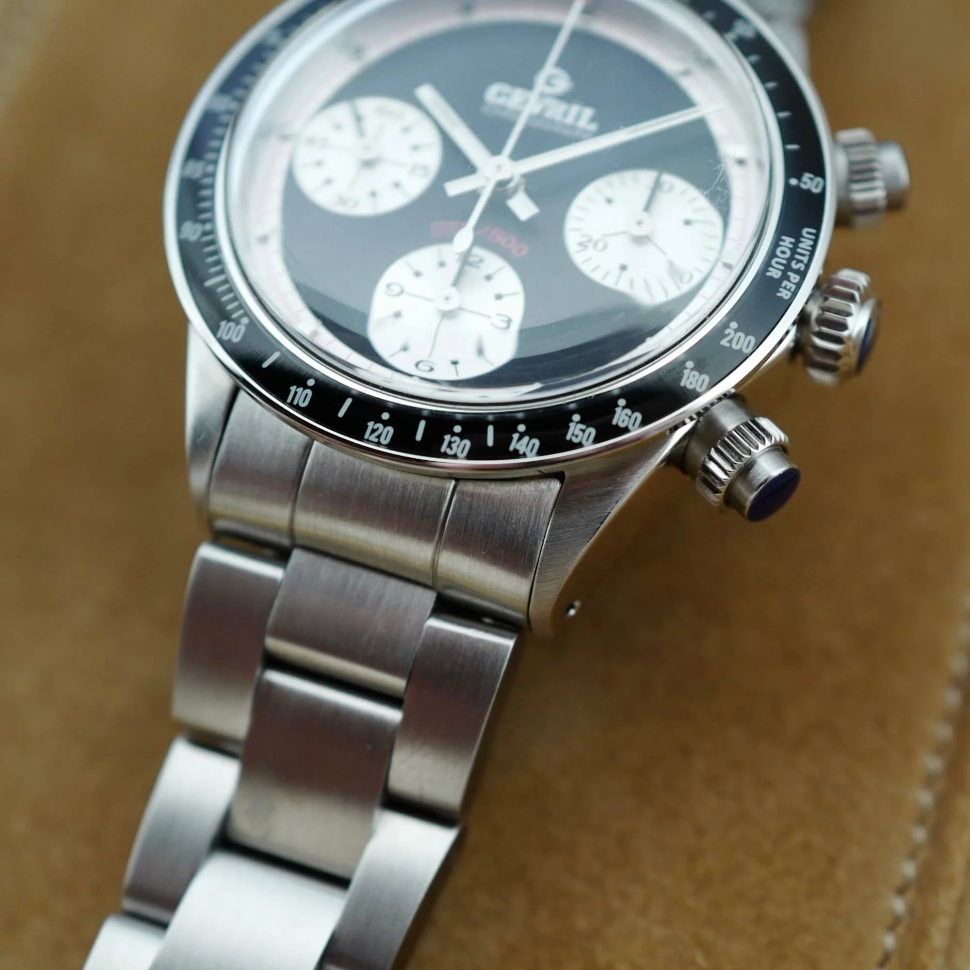 Gevril Steel Tribeca Chronograph Black in New Condition - Image 5