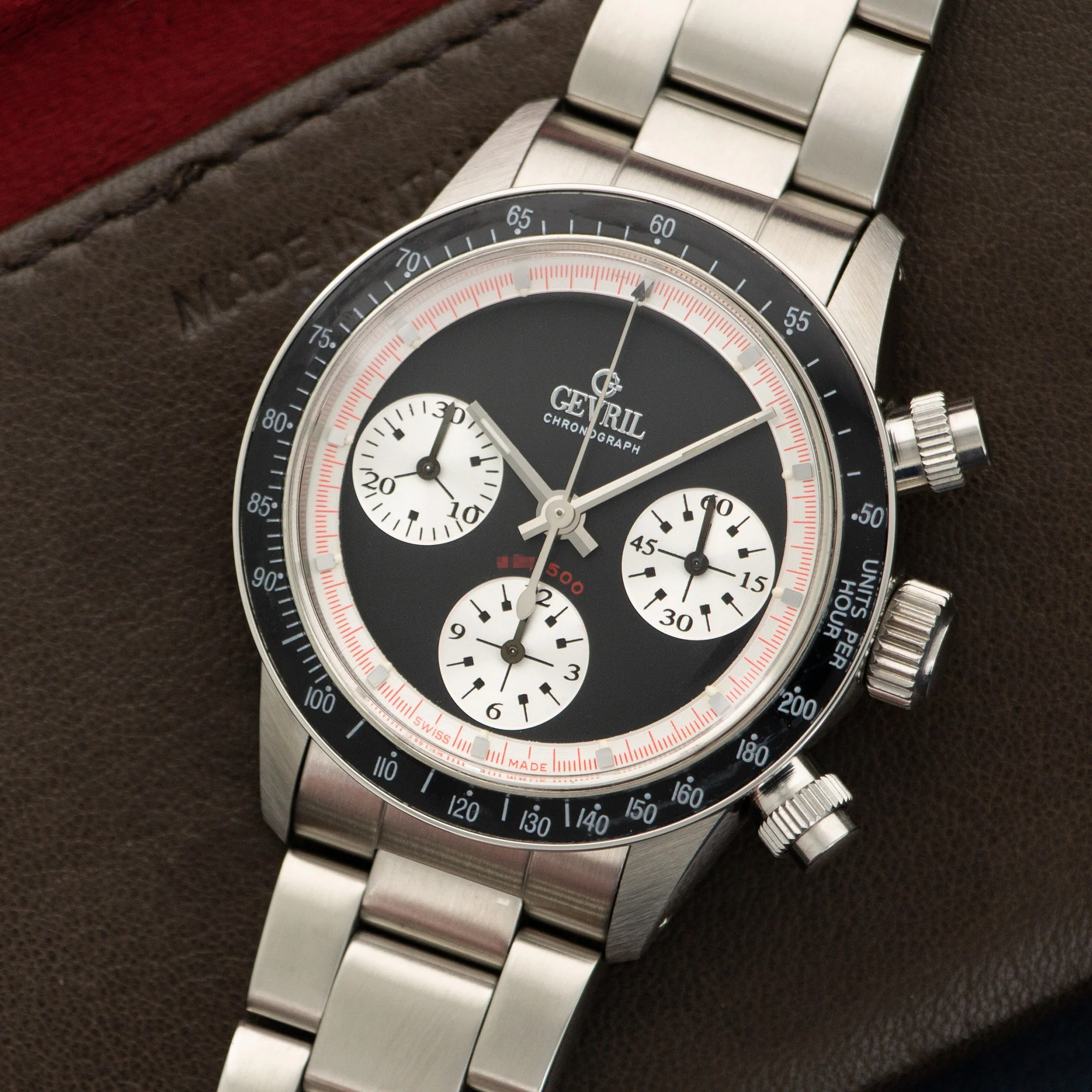 Gevril Steel Tribeca Paul Newman Chronograph Watch - Image 2
