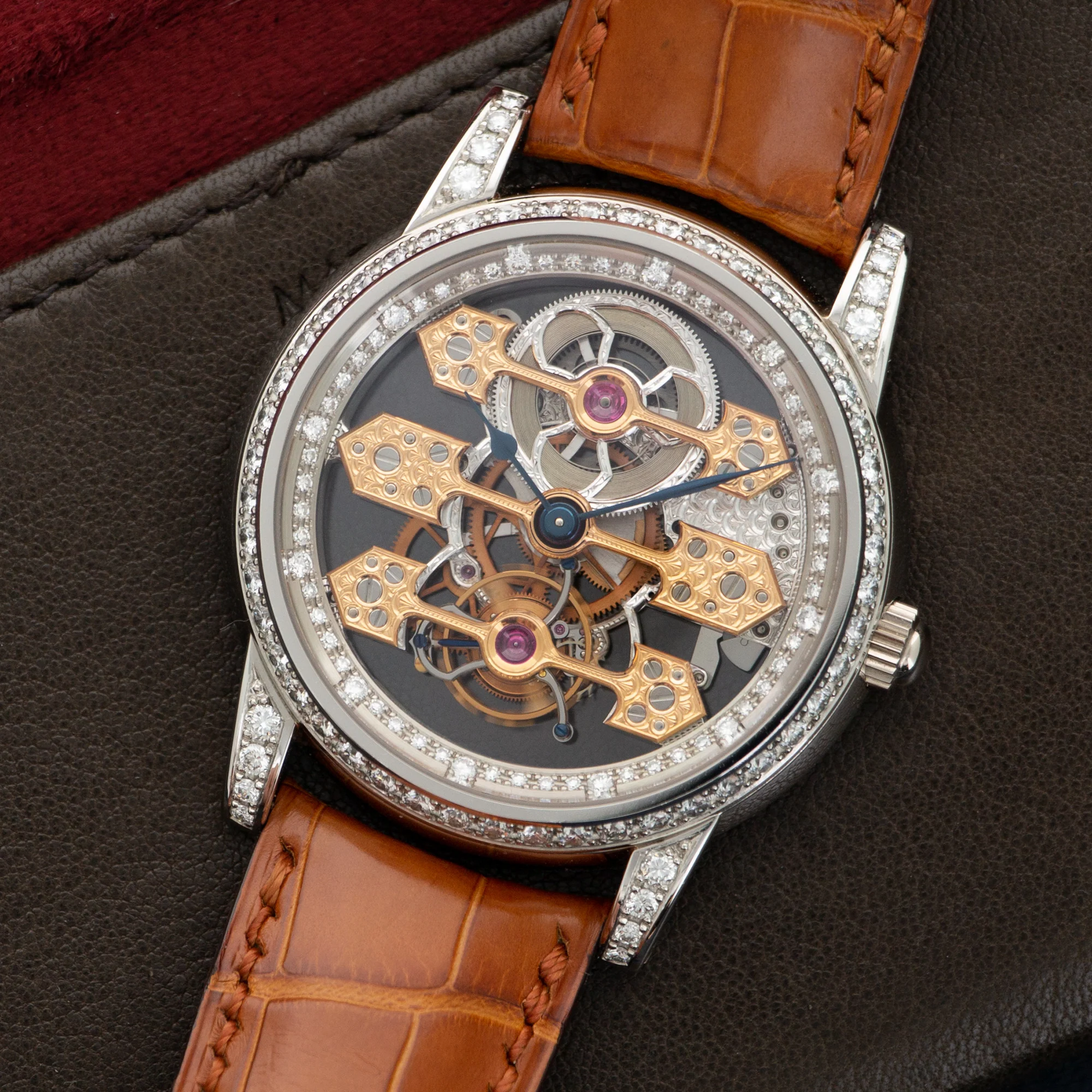 Girard Perregaux Platinum Triple Bridge Skeleton Diamond Tourbillon - Image 2