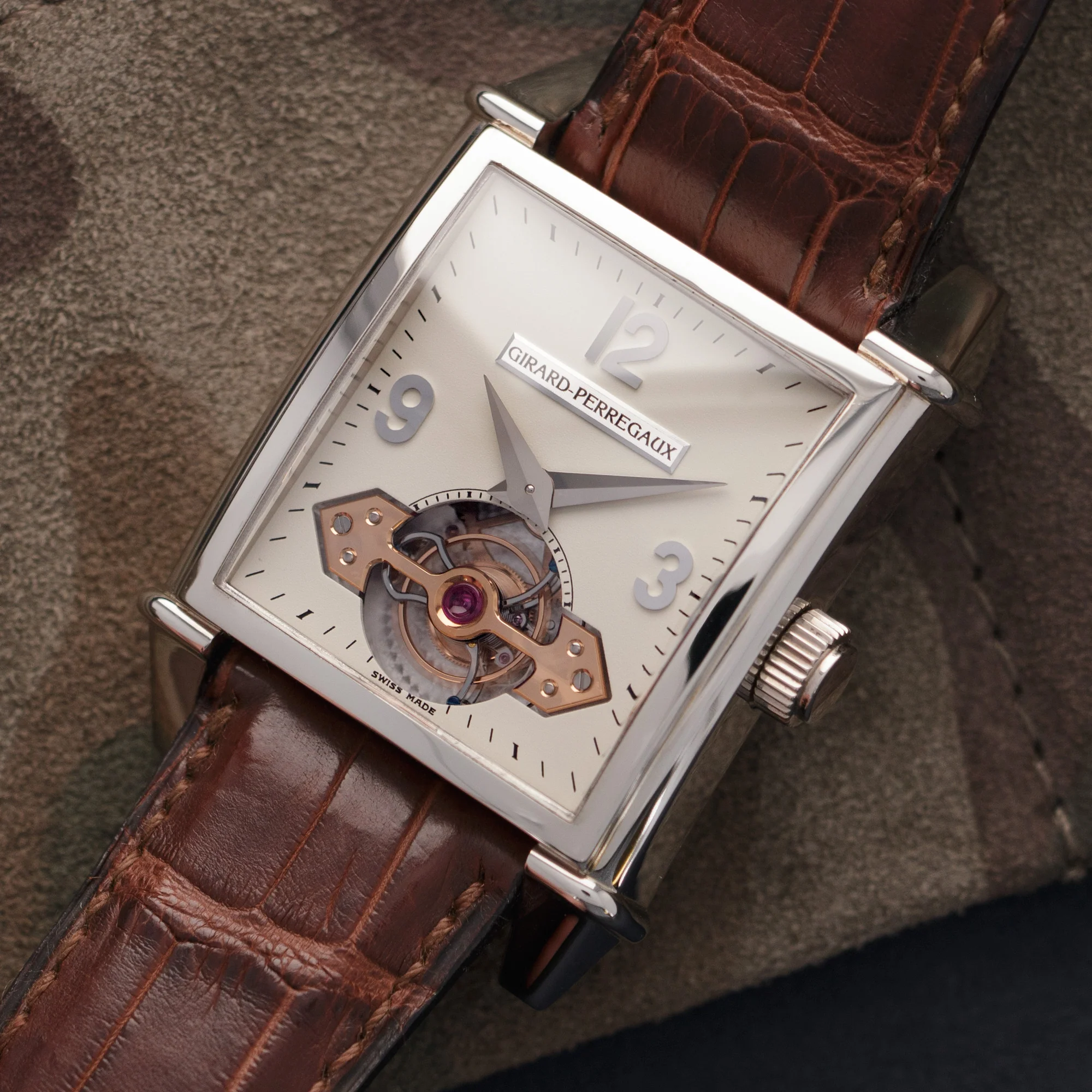 Girard Perregaux White Gold 1945 Tourbillon Watch Ref. 9985 - Image 2