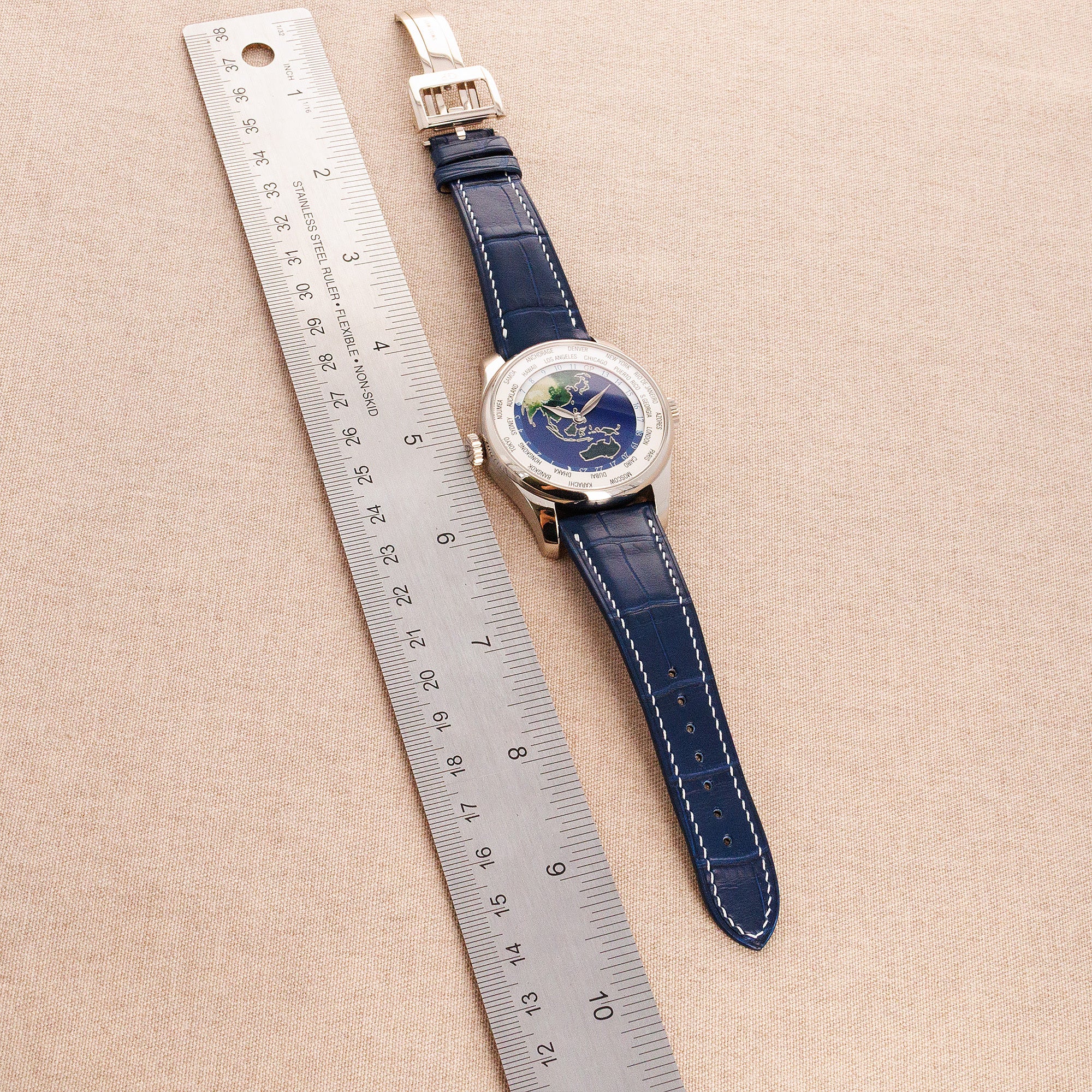 Girard Perregaux White Gold Triple Bridge Tourbillon Ref. 99350 with Unique Cloisonne Dial - Image 6