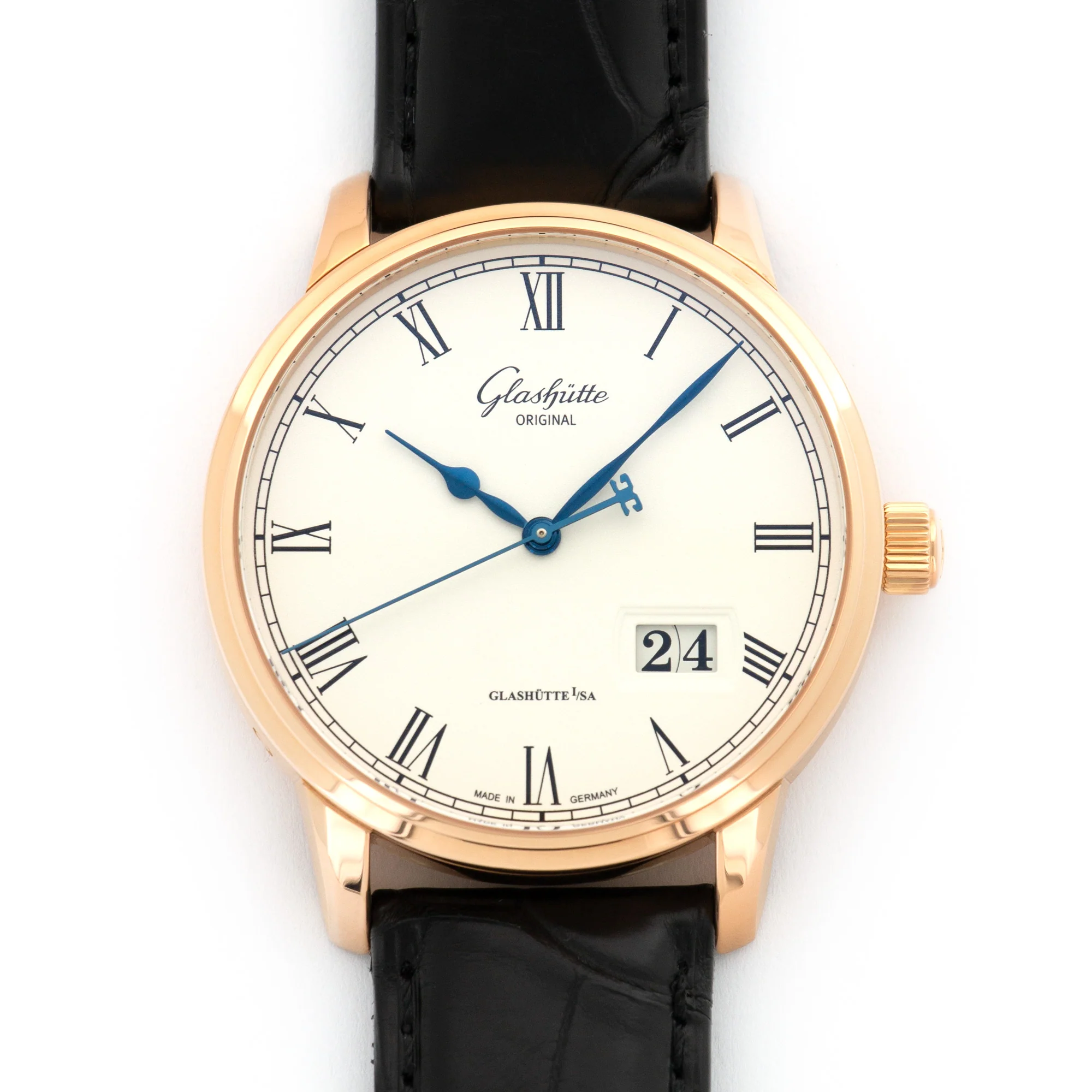 Glashutte Rose Gold Senator Panorama Watch
