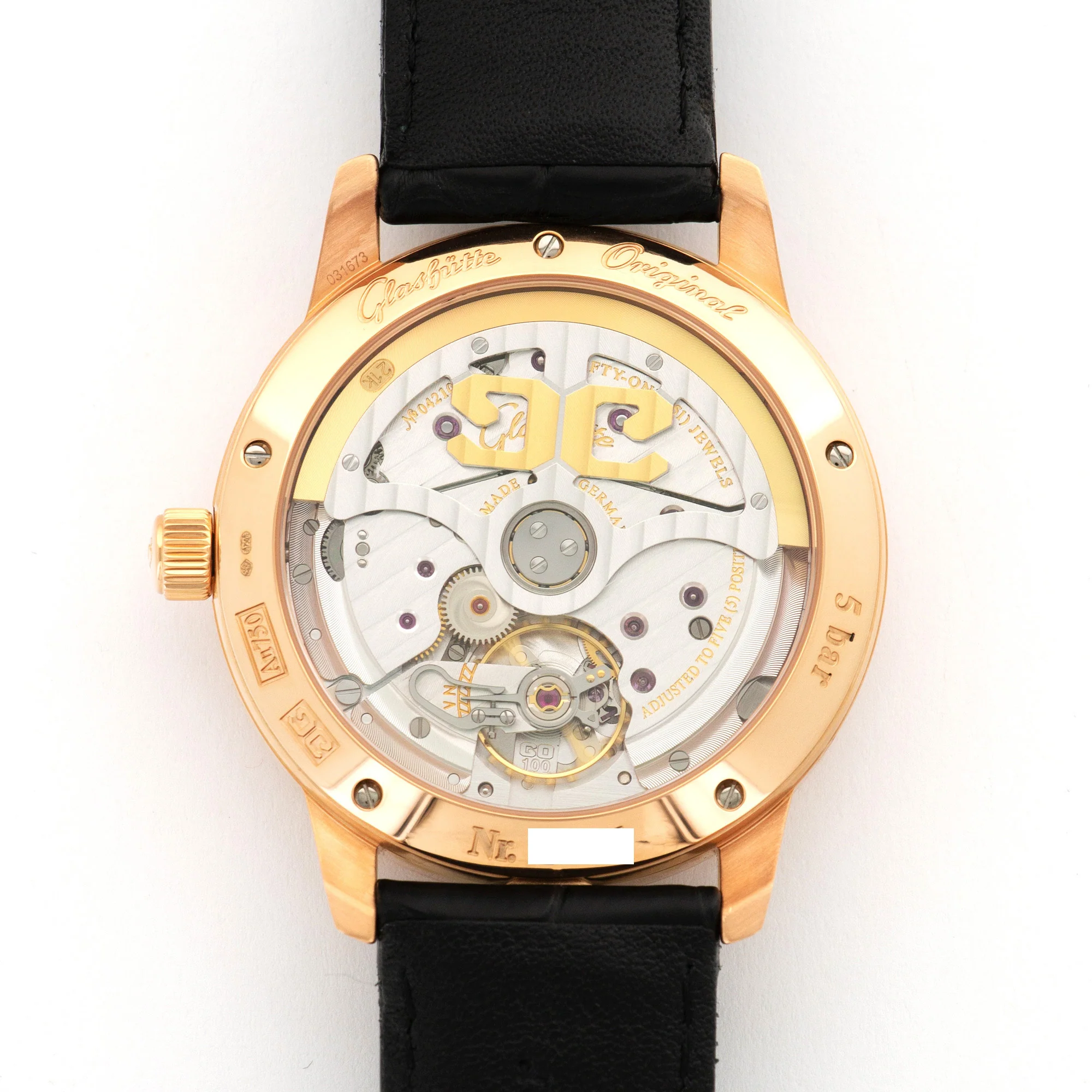 Glashutte Rose Gold Senator Panorama Watch - Image 4