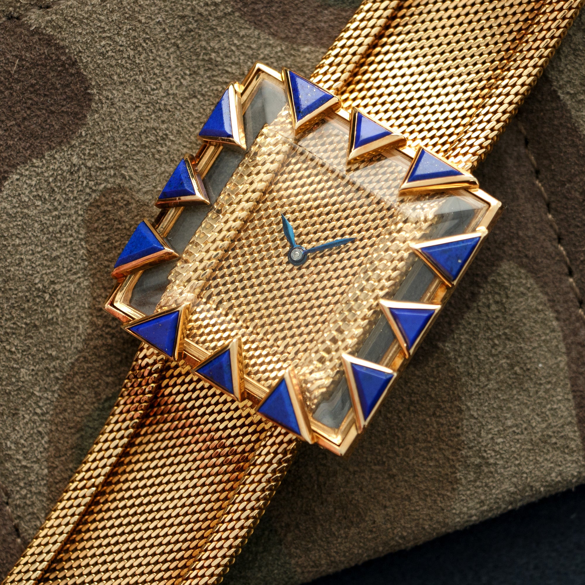 Gubelin Yellow Gold Lapis Watch - Image 2