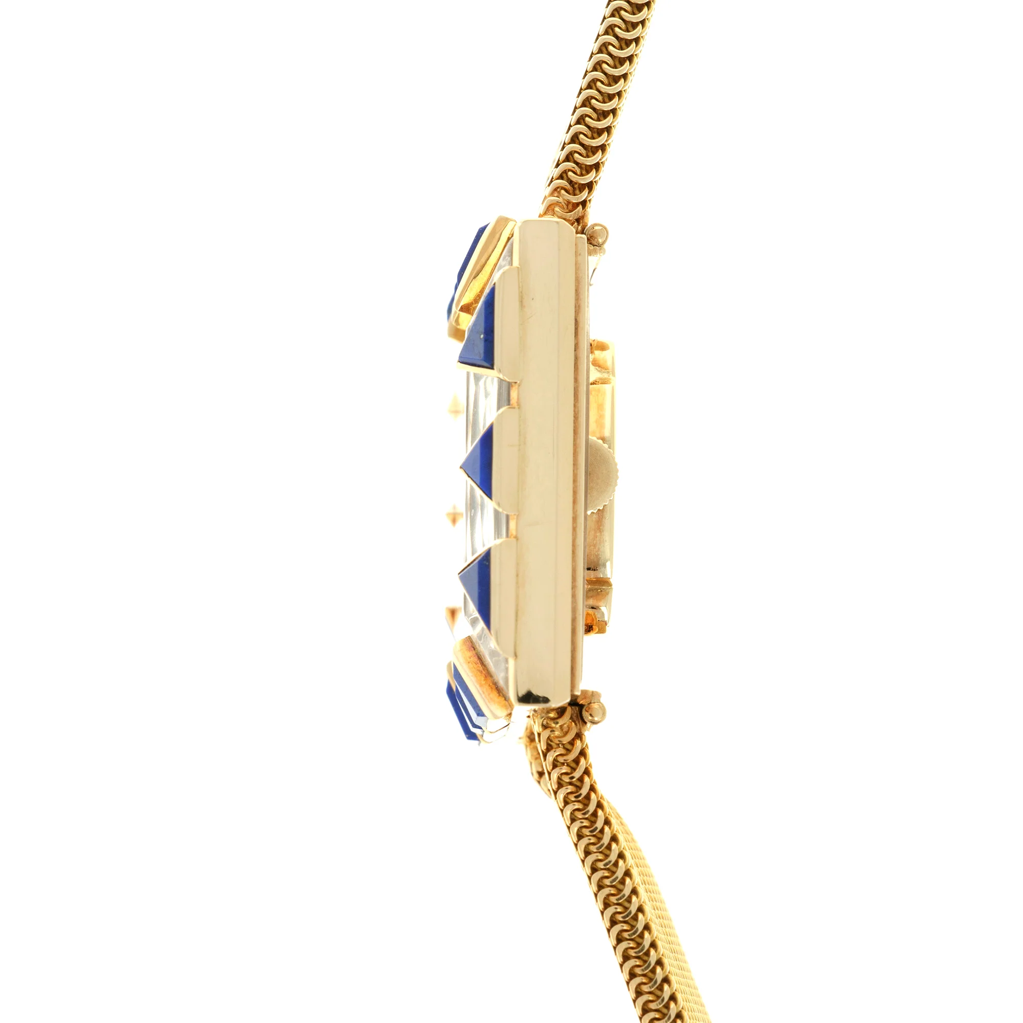 Gubelin Yellow Gold Lapis Watch - Image 3