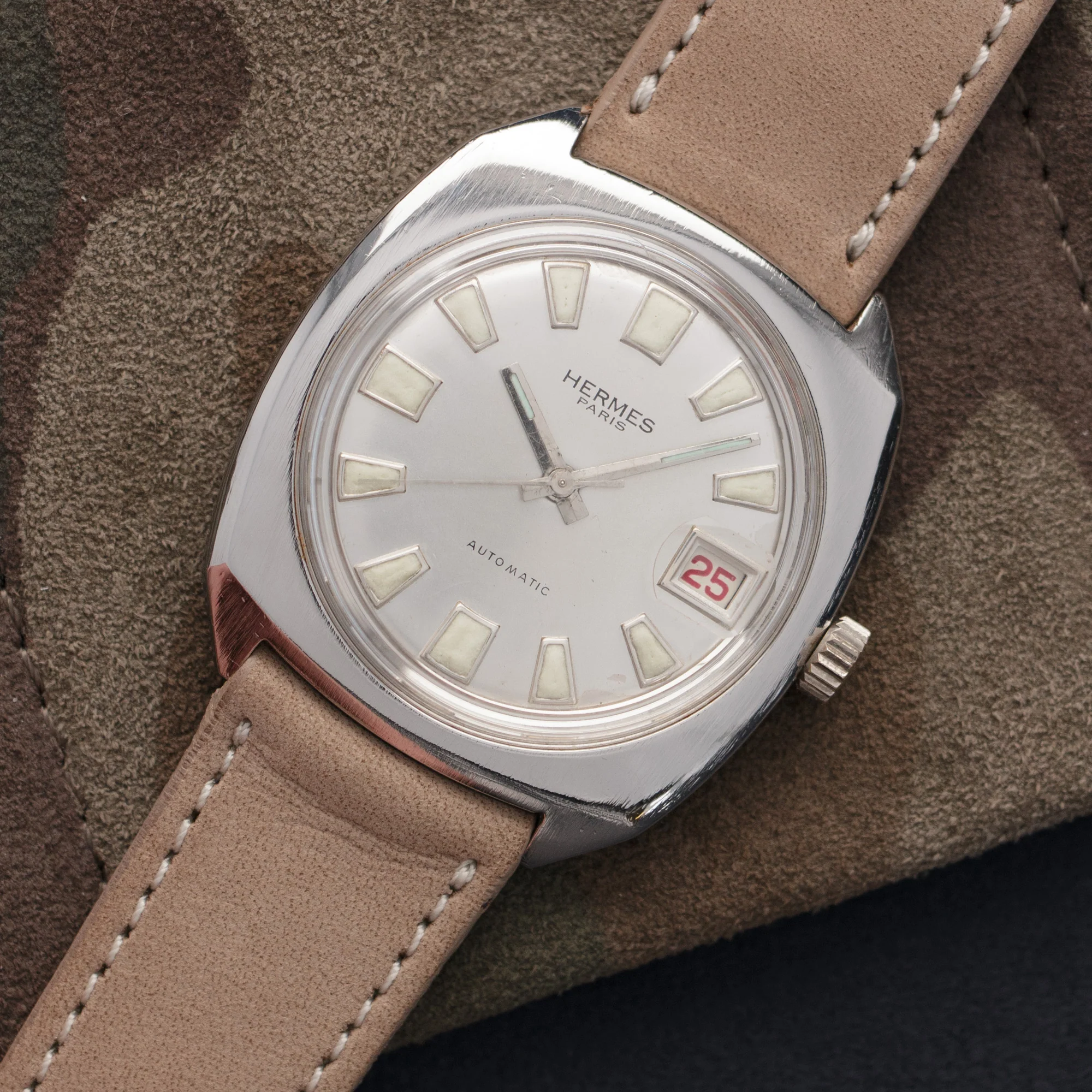 Hermes Steel Automatic Watch, 1960s - Image 2