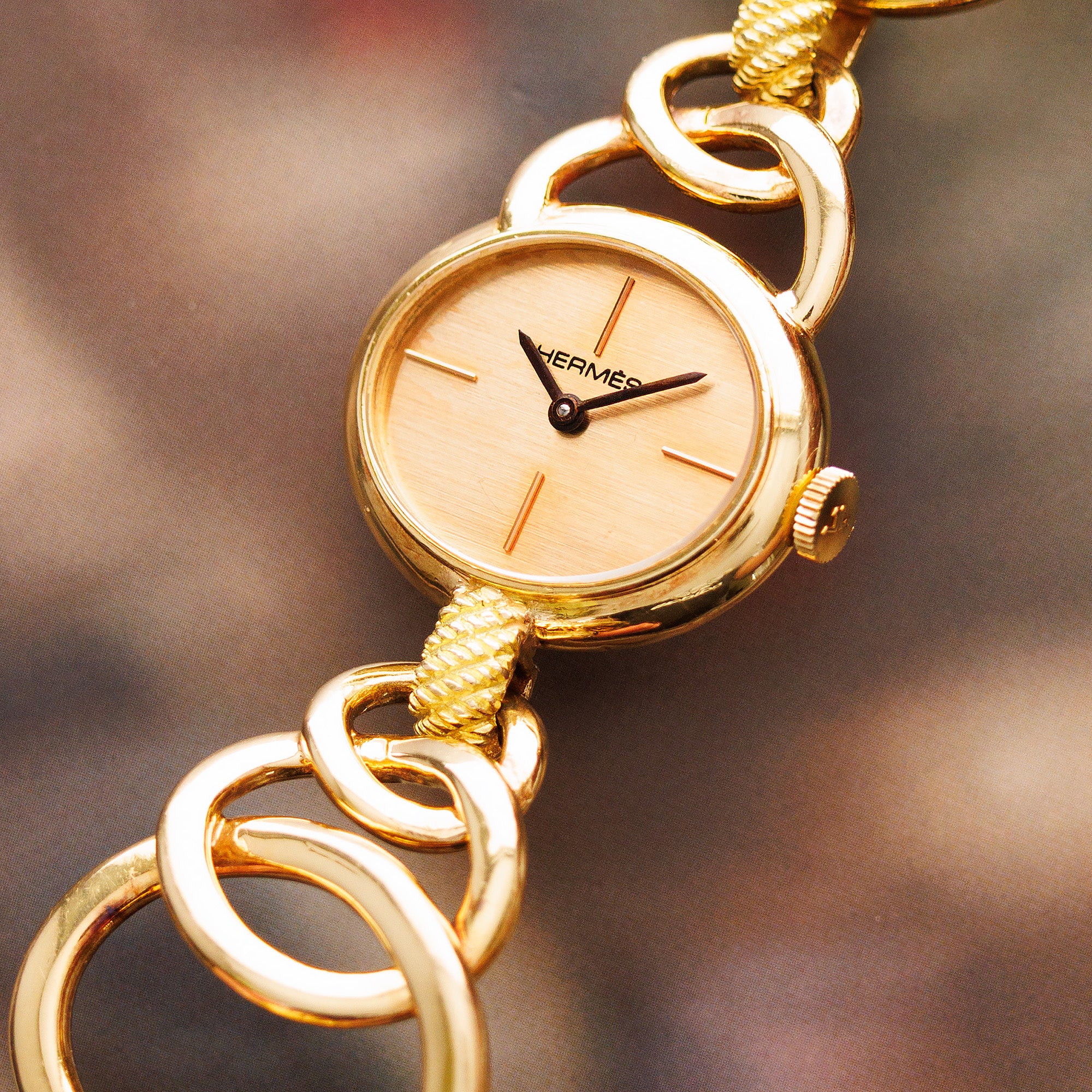 Hermes Yellow Gold Bracelet Watch - Image 3