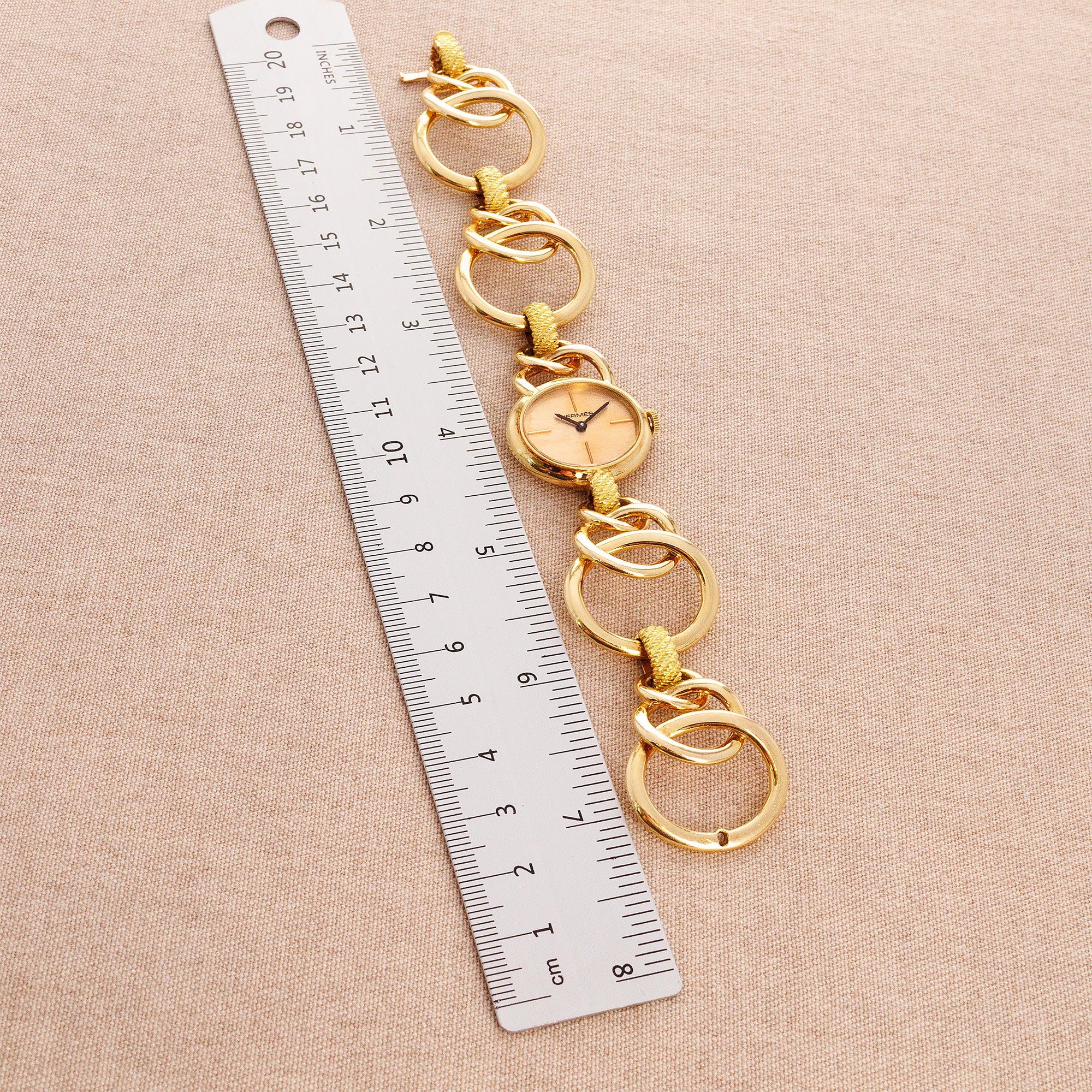 Hermes Yellow Gold Bracelet Watch - Image 6