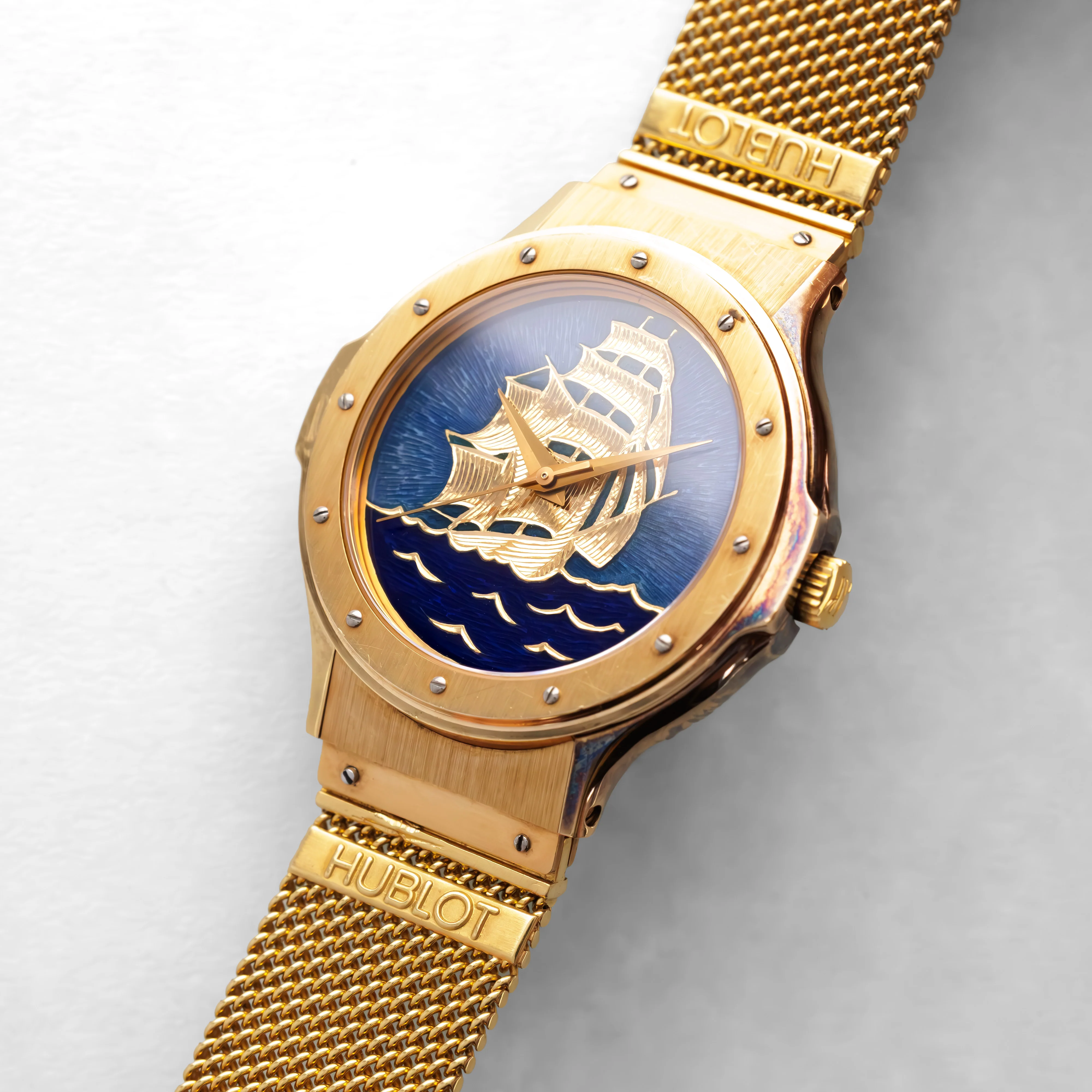 Hublot Yellow Gold MDM Cloisonne Ship Watch Ref. 1582.8 - Image 2
