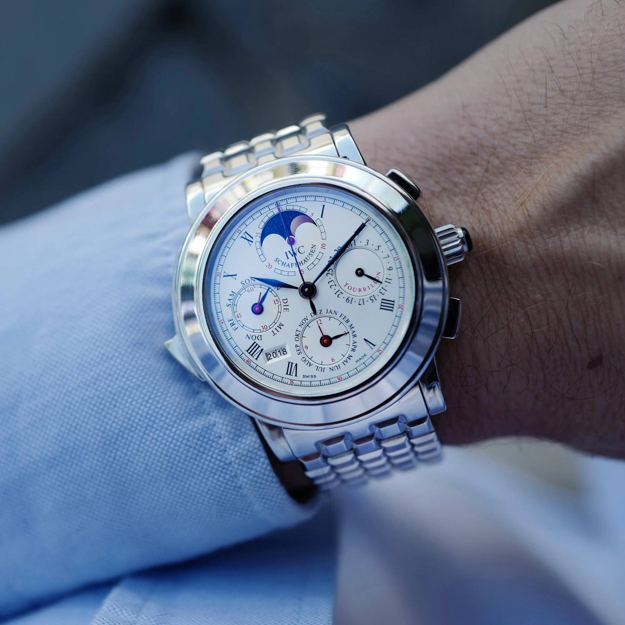 IWC Platinum Il Destriero Scafusia Grand Complication Bracelet Watch - Image 3