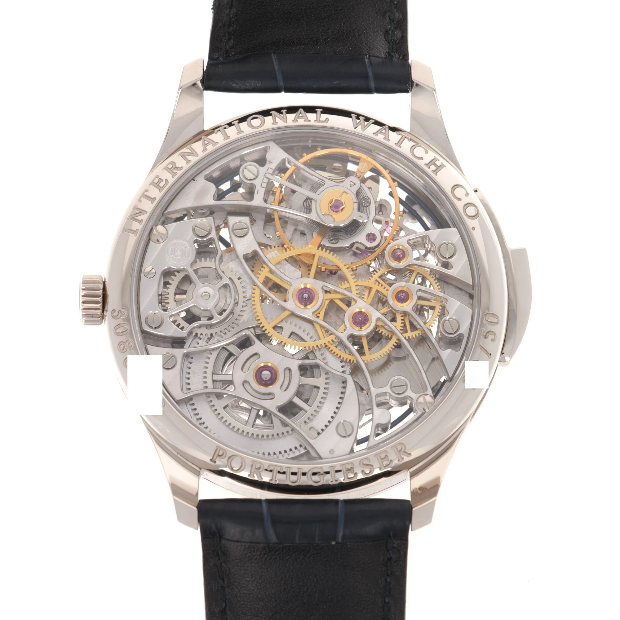 IWC Platinum Portuguese Skeletonizsed Minute Repeater Watch - Image 4