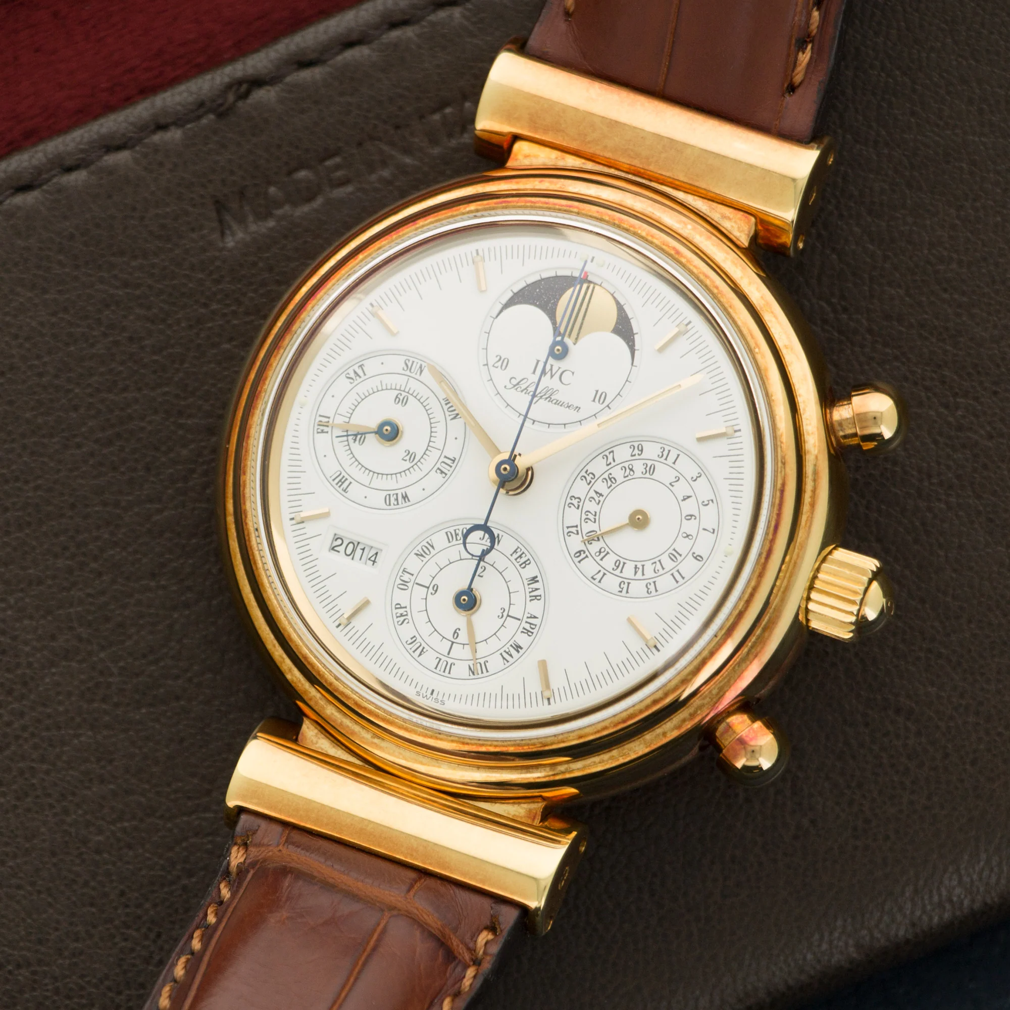 IWC Yellow Gold Da Vinci Perpetual Calendar Chrono Watch - Image 2