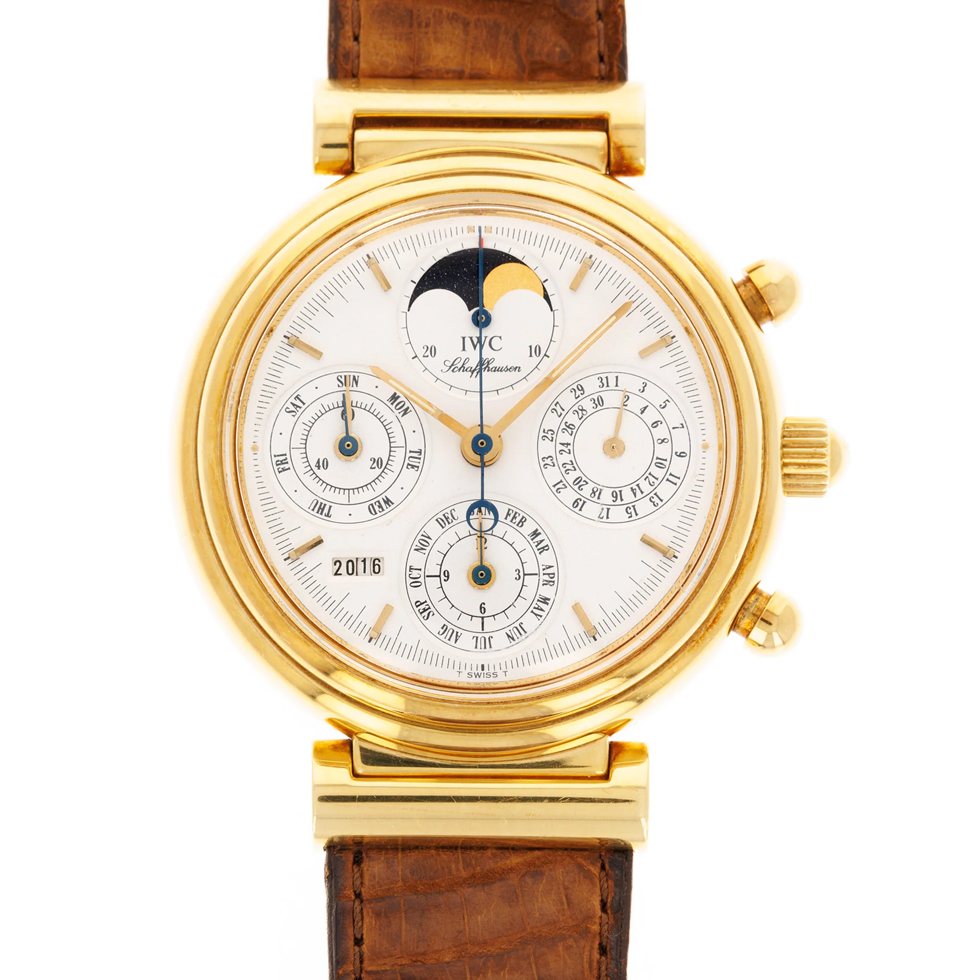 IWC Yellow Gold Da Vinci Perpetual Calendar Chronograph Ref. IW3750