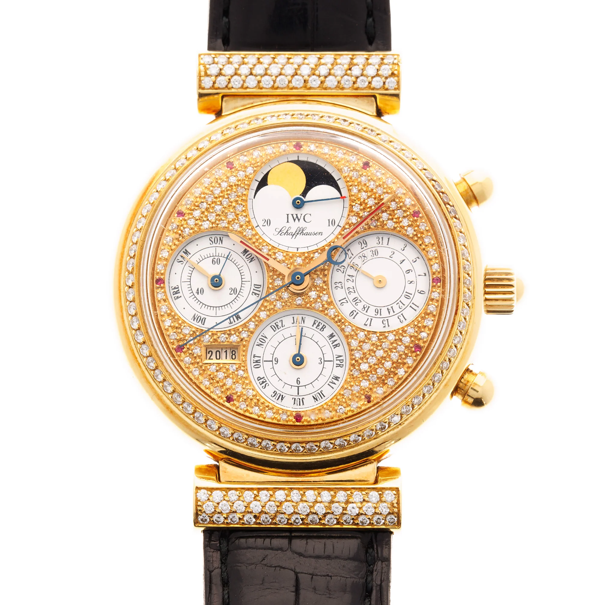 IWC Yellow Gold Perpetual Calendar Chronograph Da Vinci Ref. IW9253-05
