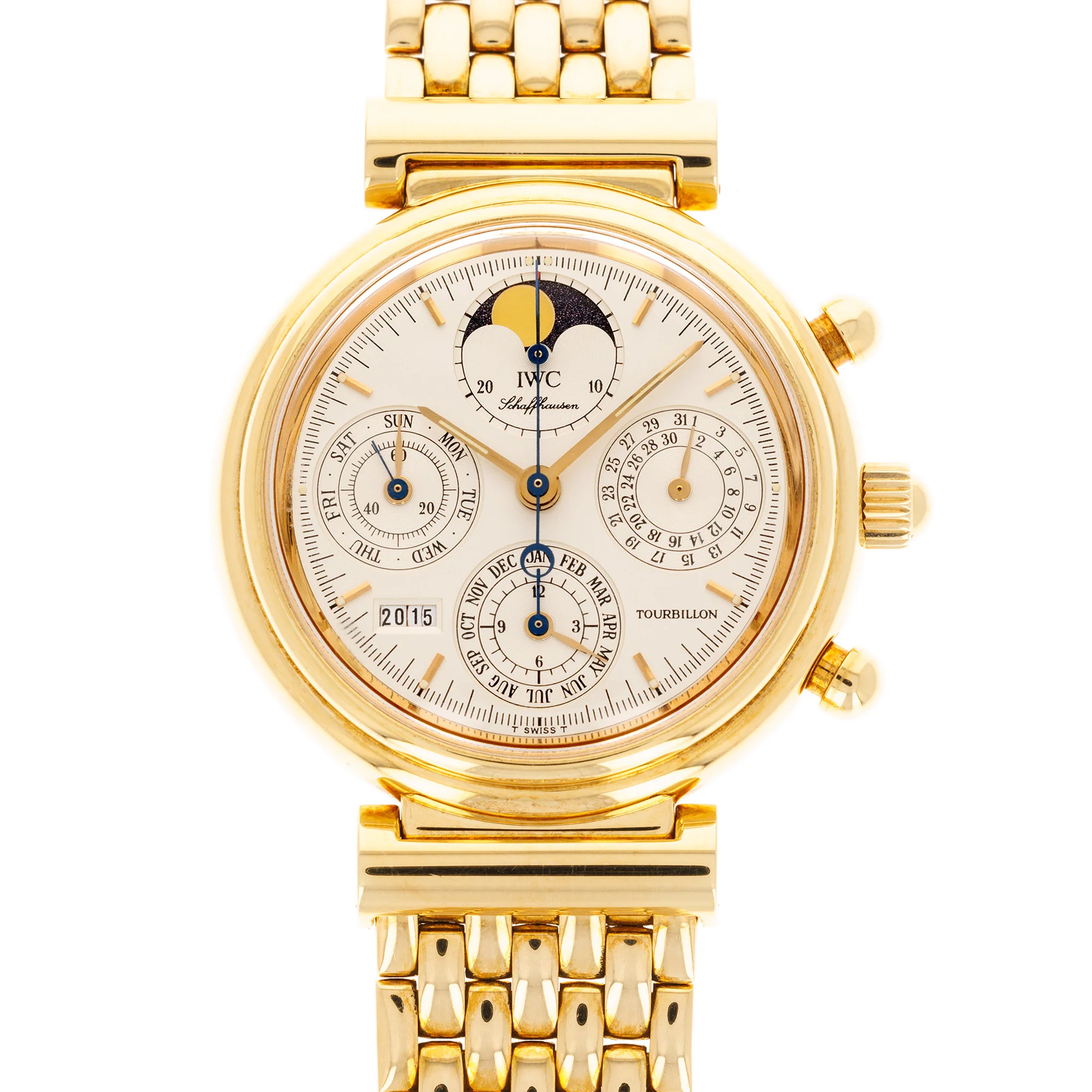 IWC Yellow Gold Perpetual Calendar Tourbillon Da Vinci Ref. 3752