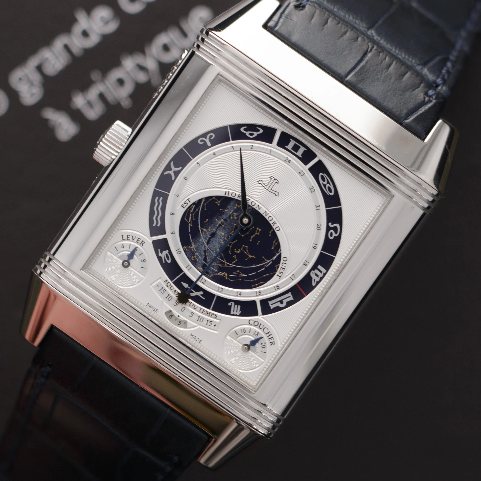 Jaeger Lecoultre Platinum Reverso Grand Complication Triptyque Watch Ref. 241.6.65 - Image 2