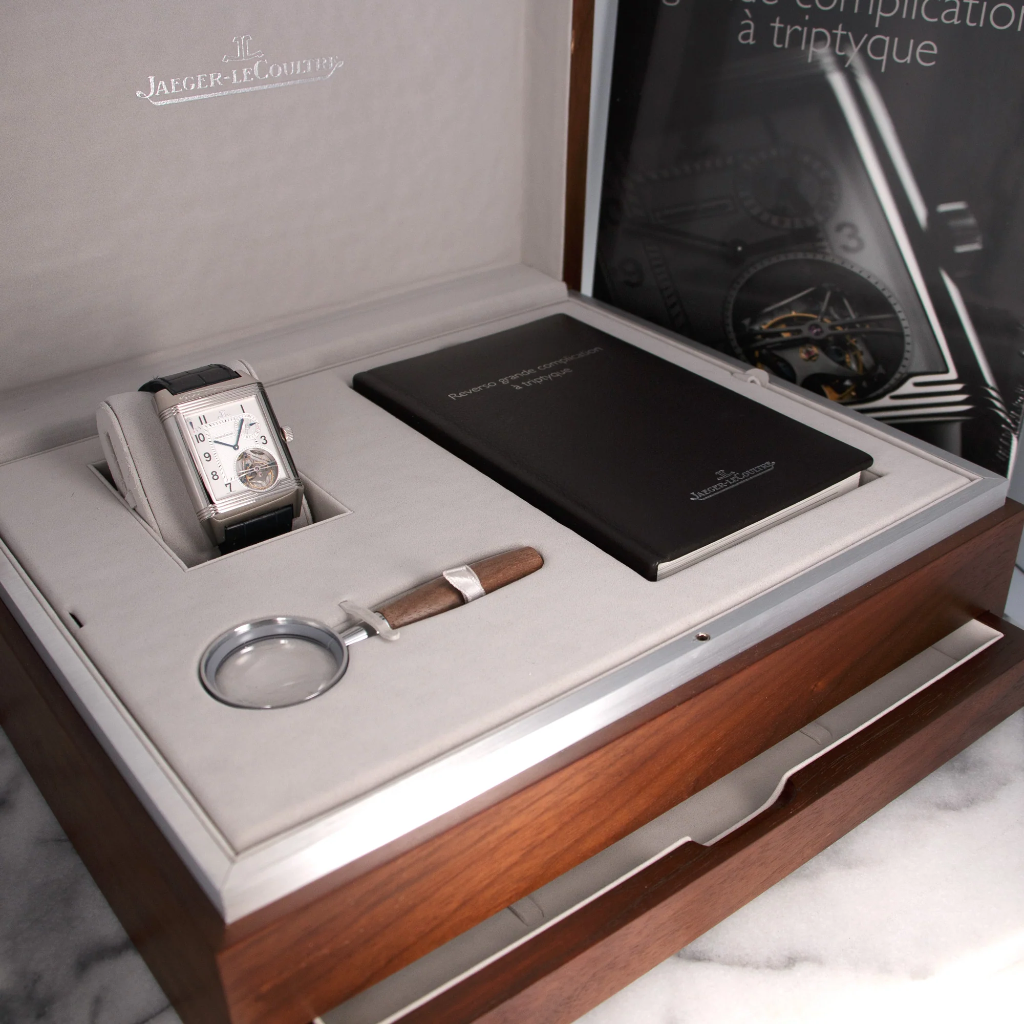 Jaeger Lecoultre Platinum Reverso Grand Complication Triptyque Watch Ref. 241.6.65 - Image 8