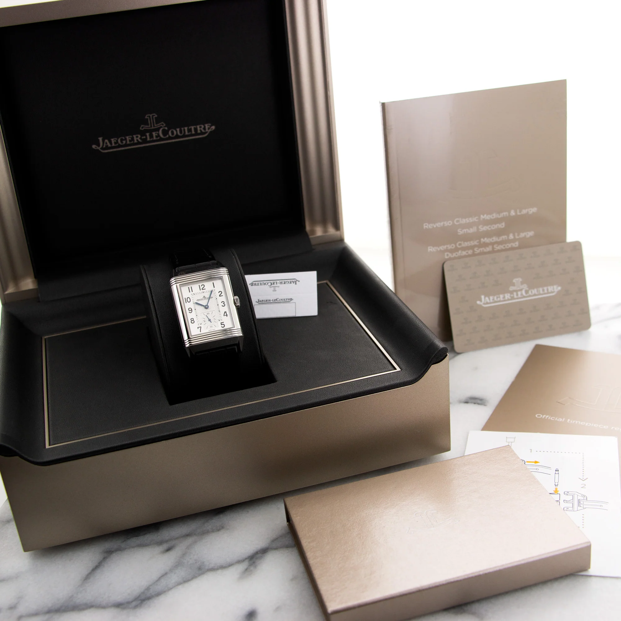 Jaeger Lecoultre Reverso Travel Time Tigers Eye Watch Ref. 215.8.D4 - Image 7