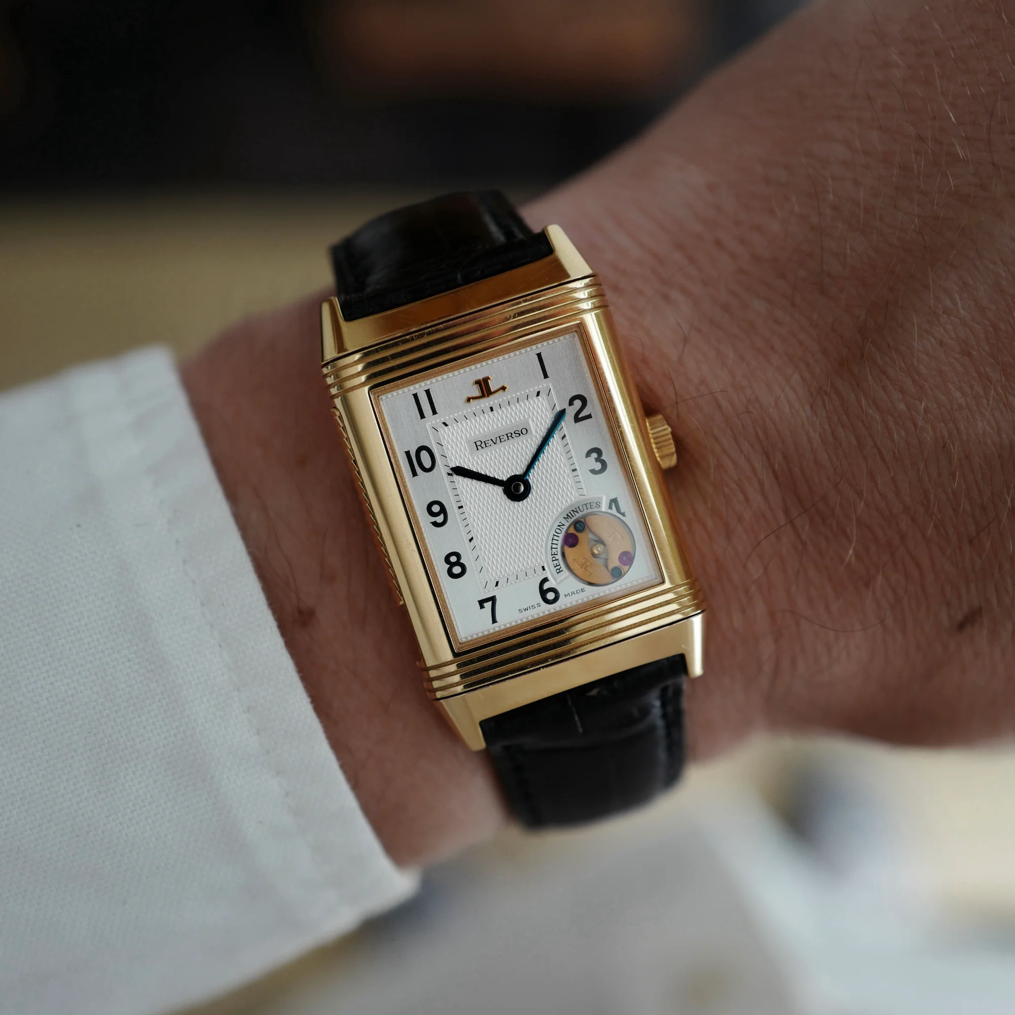Jaeger Lecoultre Rose Gold Minute Repeater Reverso Watch, Ref. 270.2.73 - Image 2