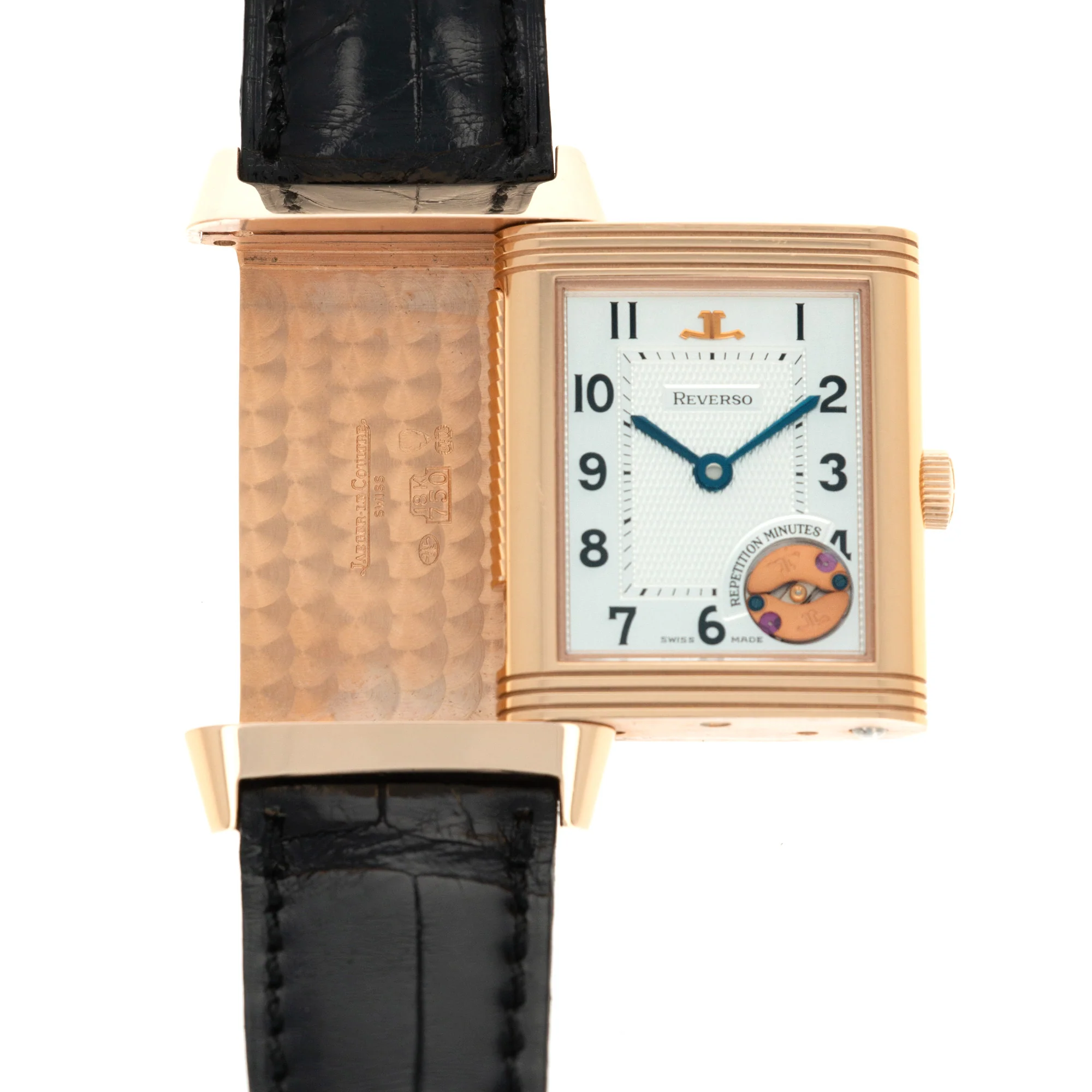 Jaeger Lecoultre Rose Gold Minute Repeater Reverso Watch, Ref. 270.2.73 - Image 3