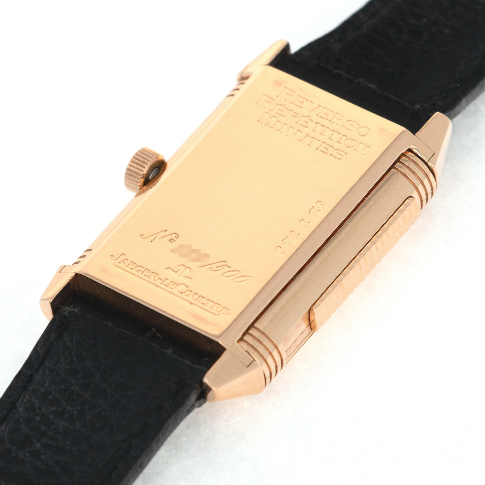 Jaeger Lecoultre Rose Gold Minute Repeater Reverso Watch, Ref. 270.2.73 - Image 9