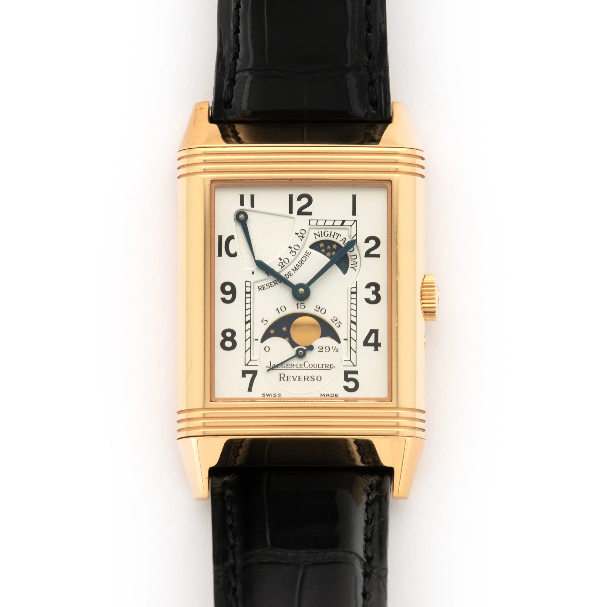Jaeger Lecoultre Rose Gold Reverso Sun Moon Watch Ref. Q2752420