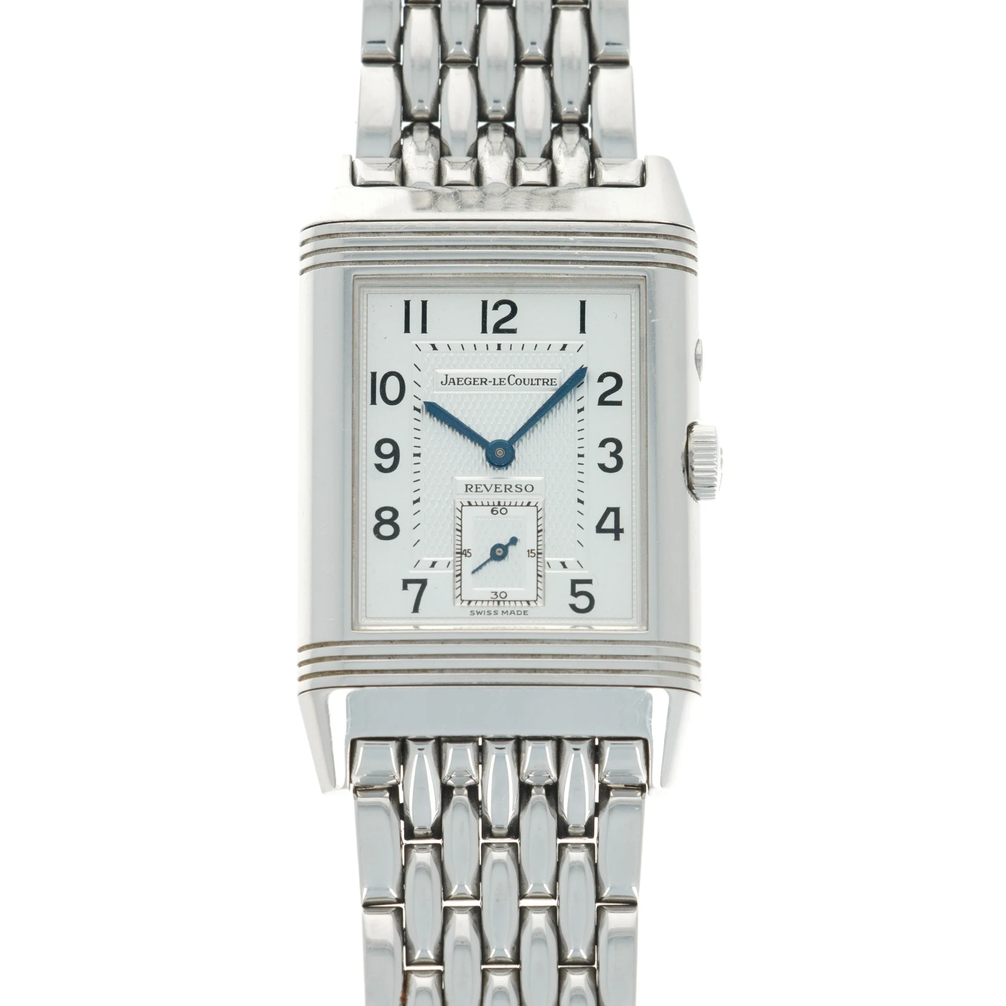 Jaeger Lecoultre Steel Reverso Day-Night Watch