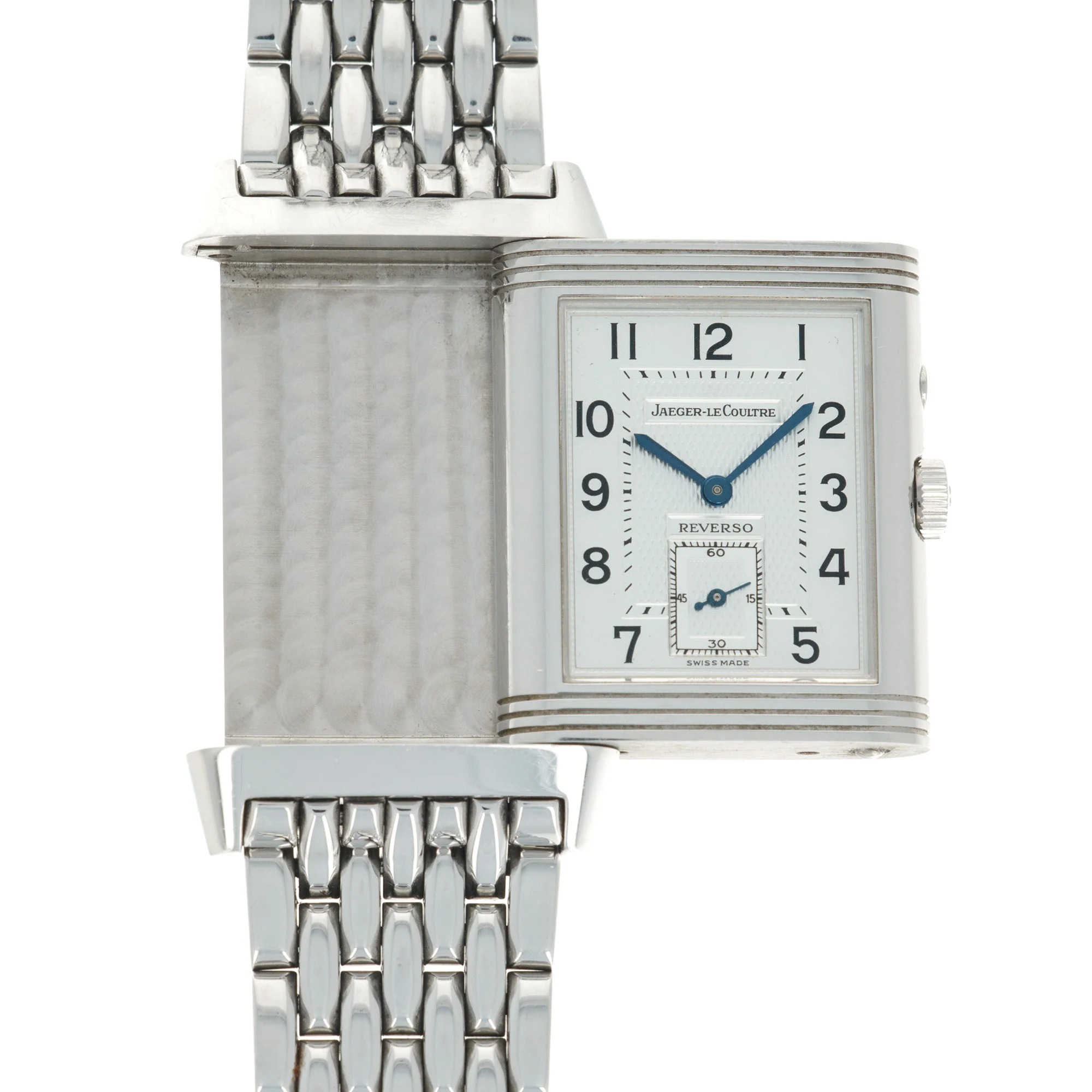 Jaeger Lecoultre Steel Reverso Day-Night Watch - Image 3