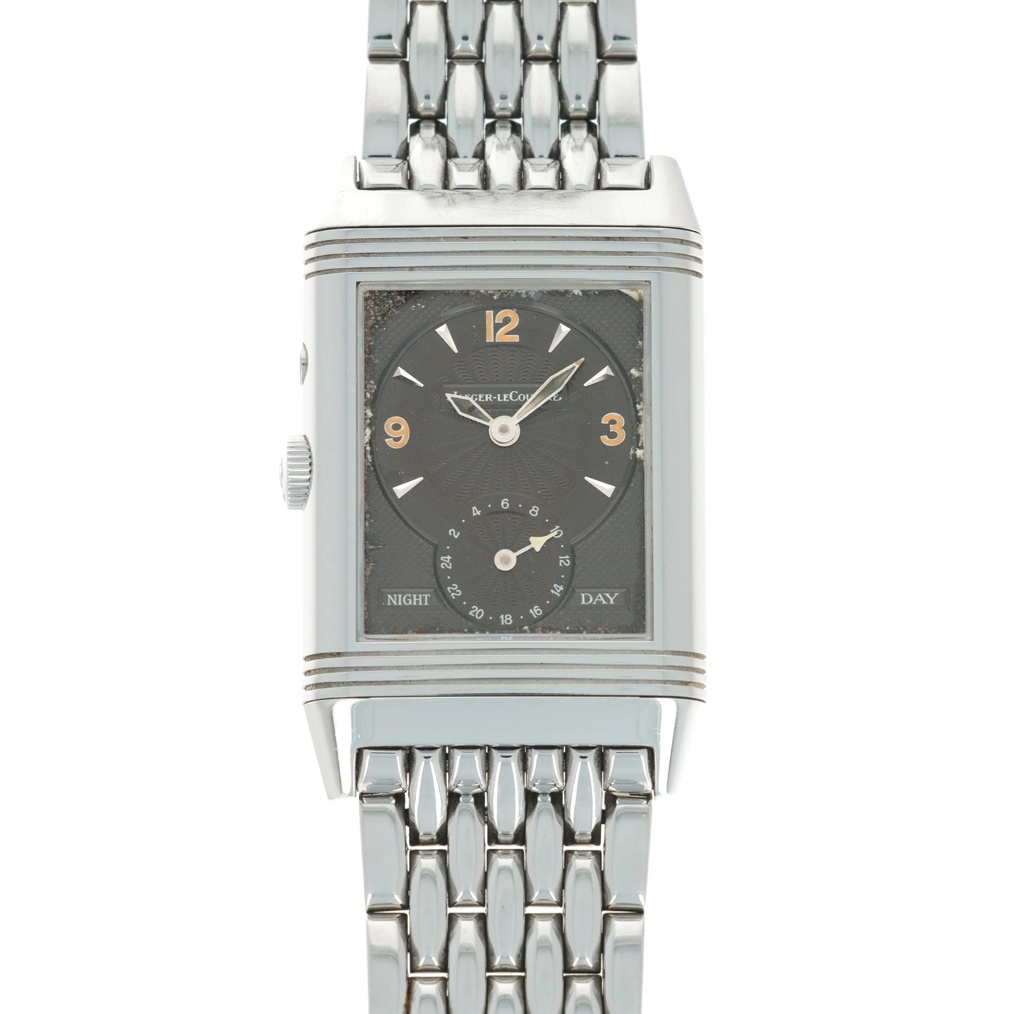 Jaeger Lecoultre Steel Reverso Day-Night Watch - Image 4