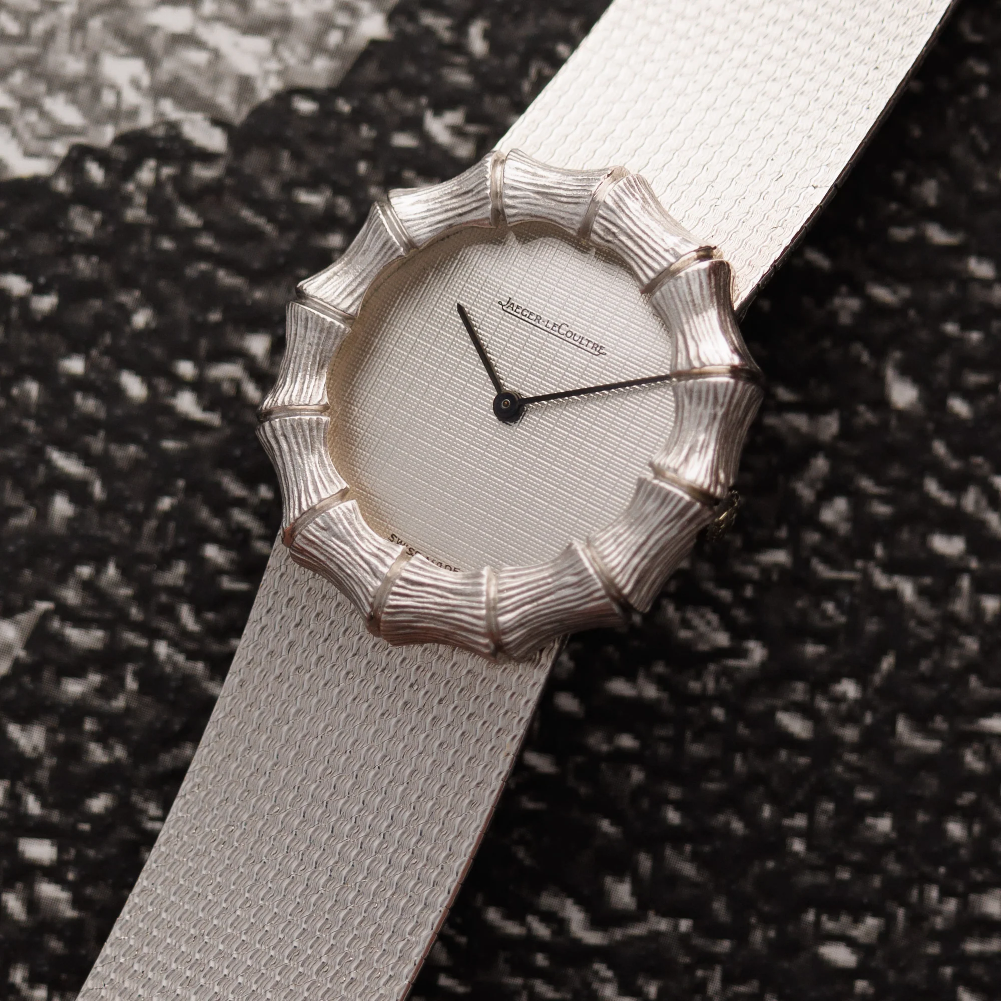 Jaeger Lecoultre White Gold Bamboo Watch - Image 2