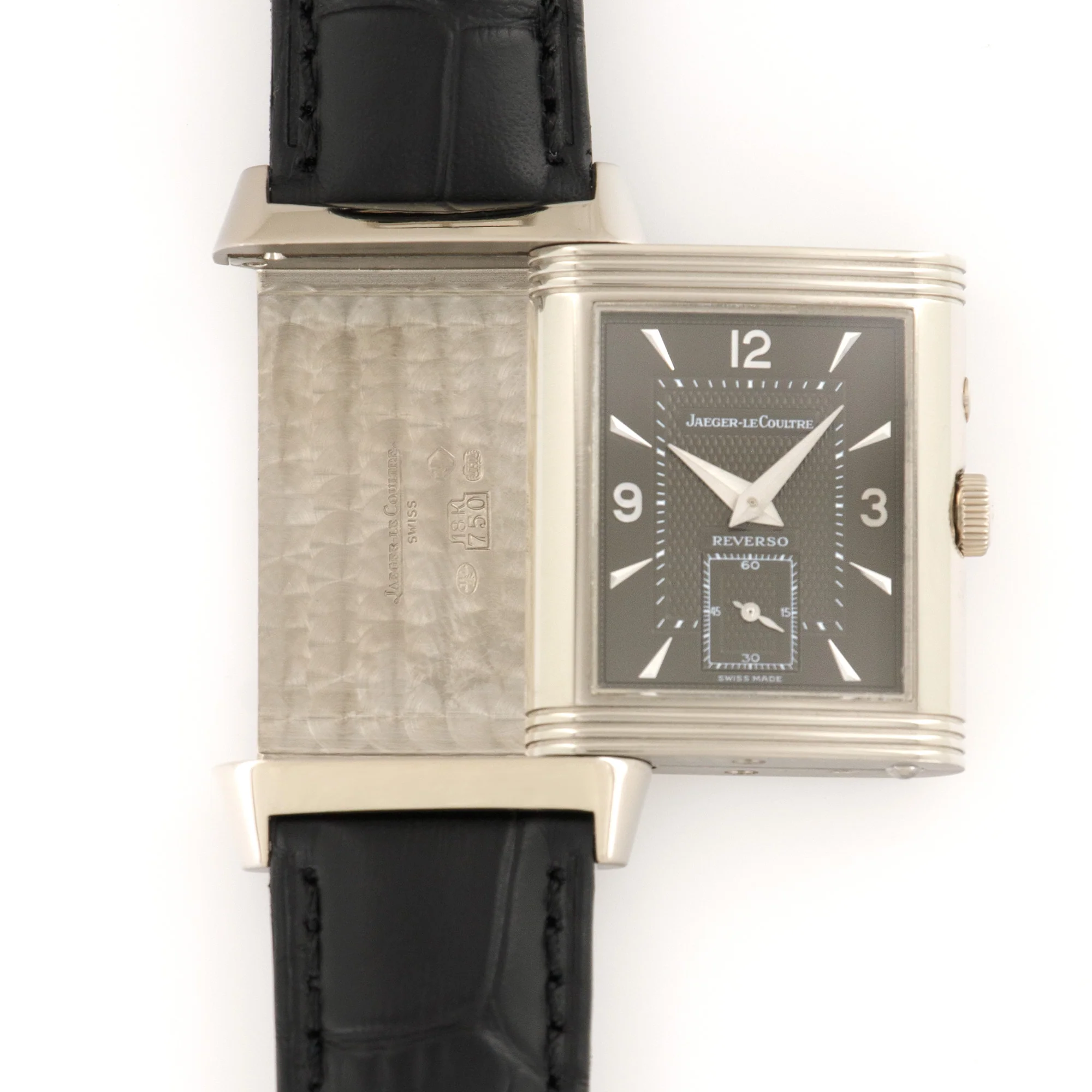 Jaeger Lecoultre White Gold Reverso Day-Night Watch - Image 3