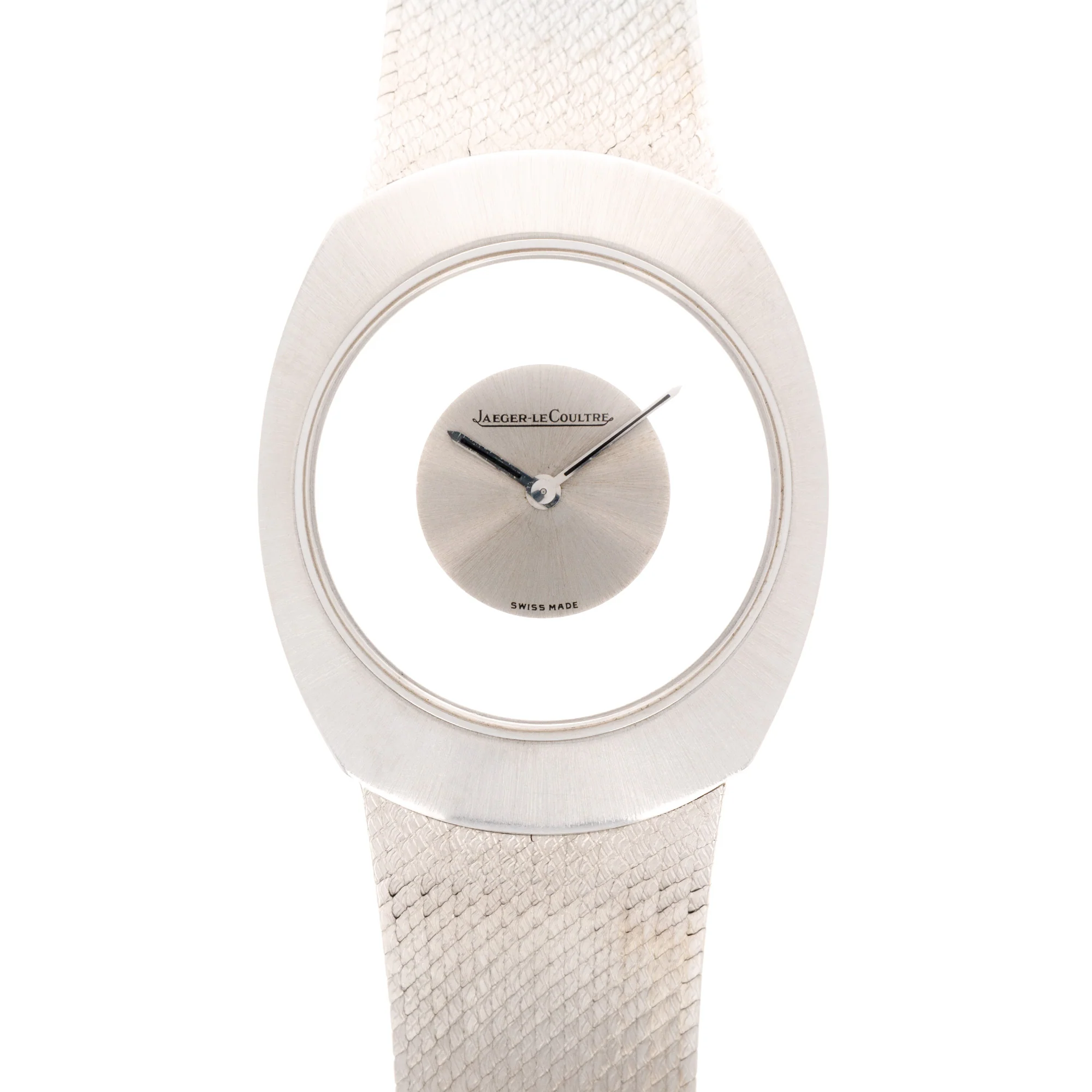 Jaeger LeCoultre White Gold Tonneau Mystery