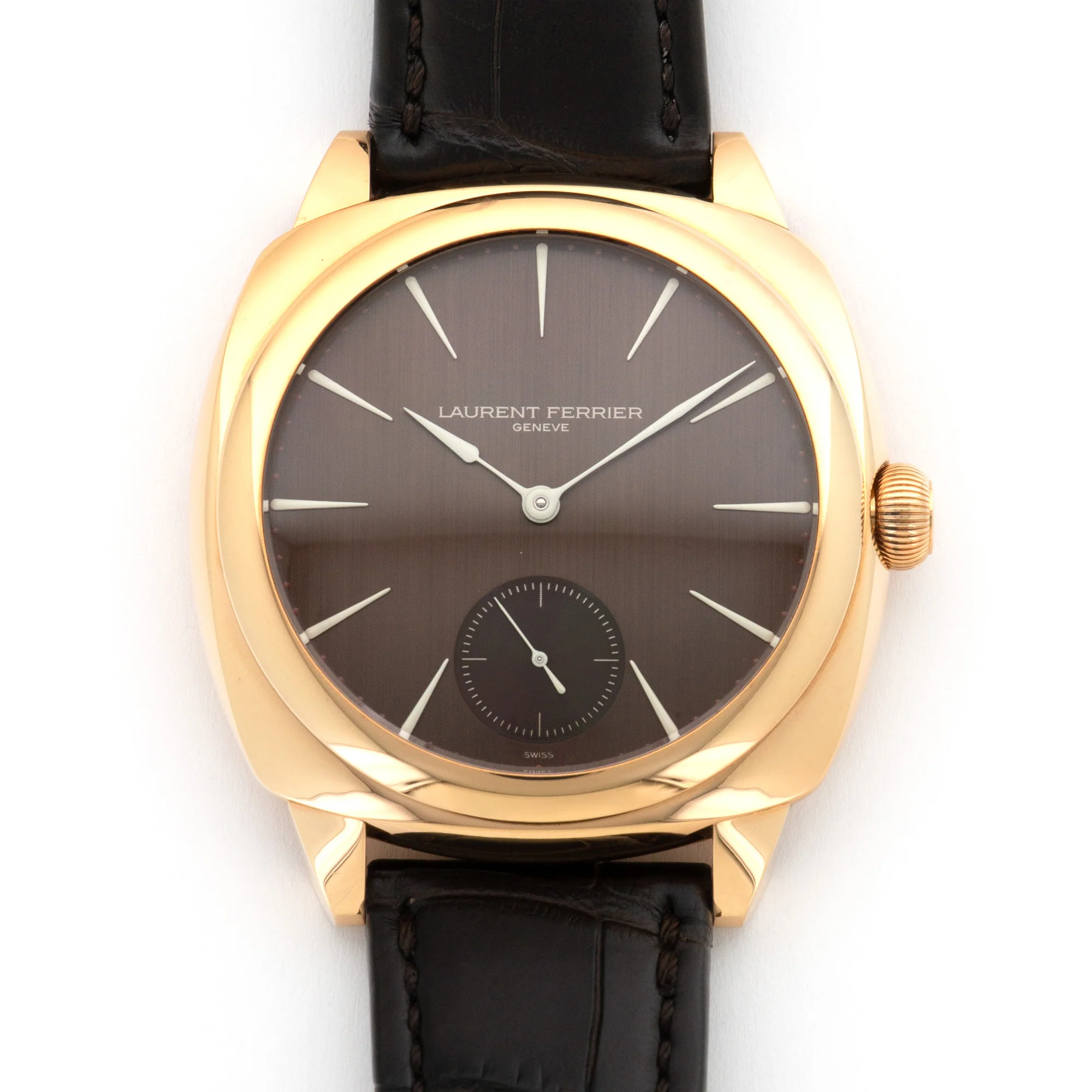 Laurent Ferrier Rose Gold Galet Square Watch