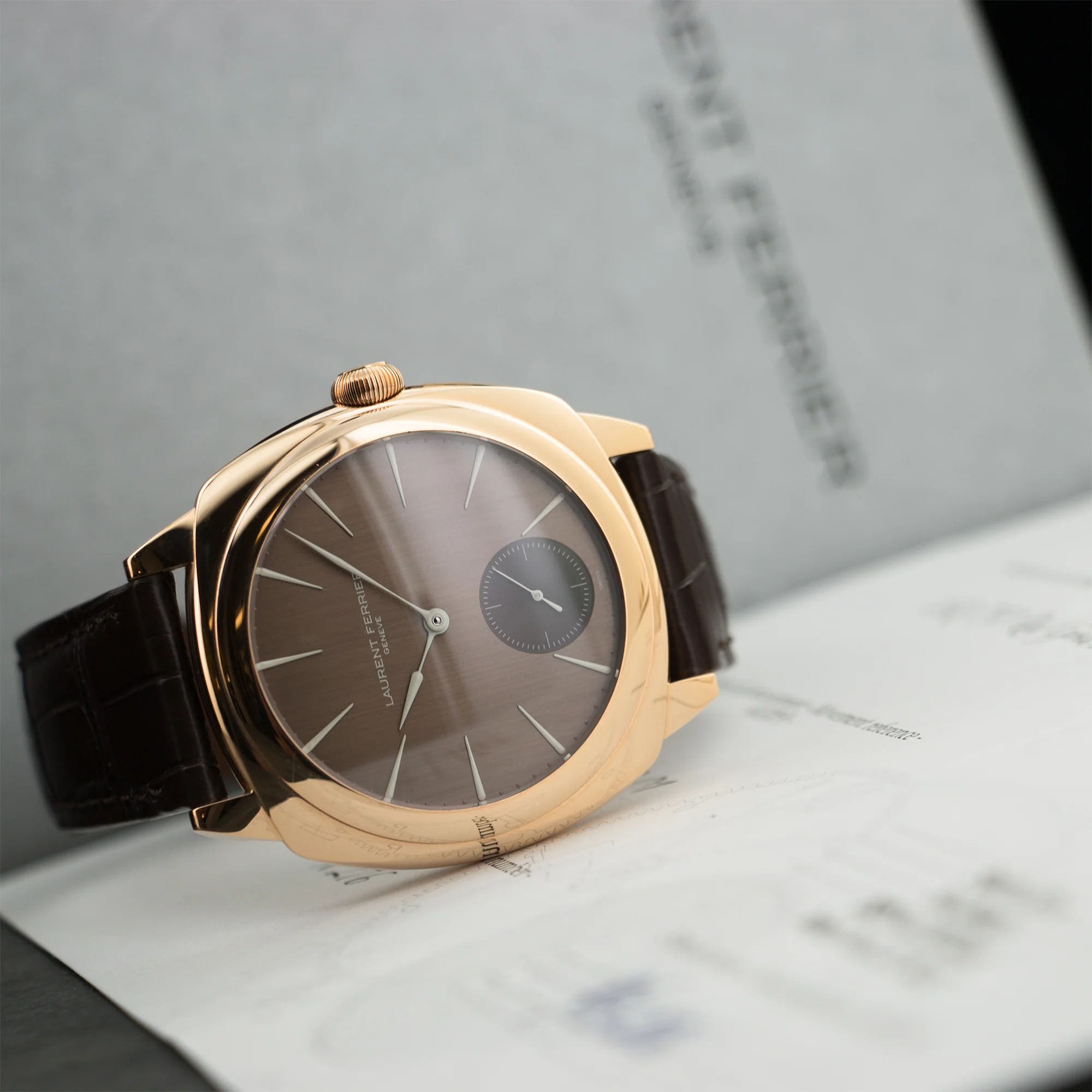 Laurent Ferrier Rose Gold Galet Square Watch - Image 6