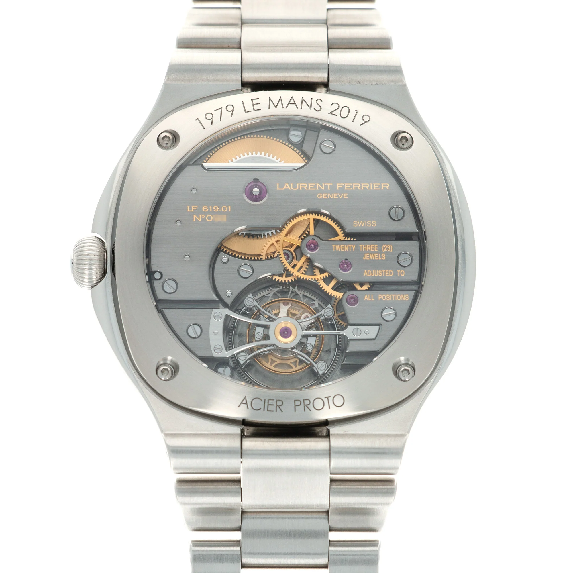 Laurent Ferrier Steel Tourbillon Grand Sport Watch, Ref. LF 619.01 - Image 4