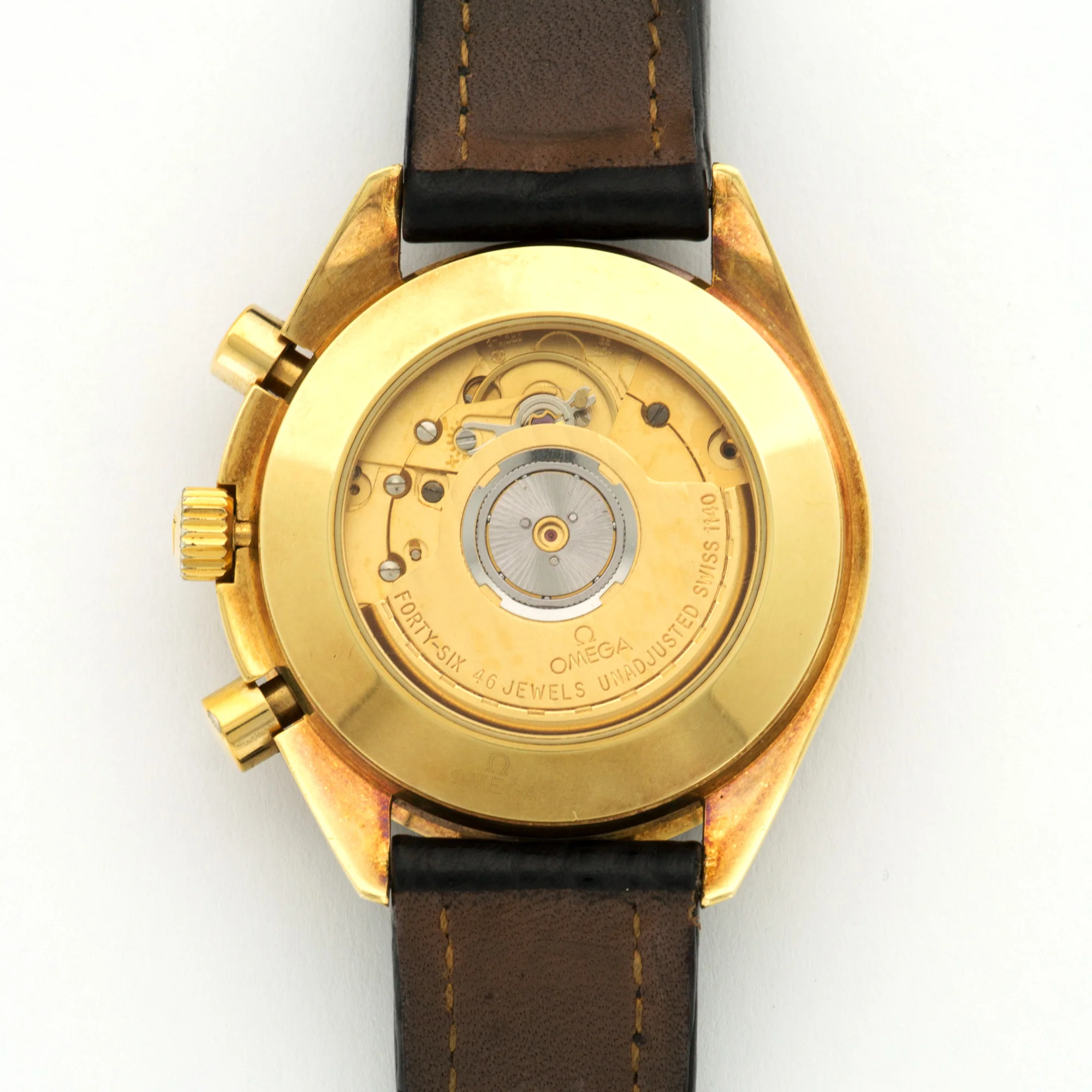 Omega Yellow Gold Speedmaster Strap Watch - Image 4