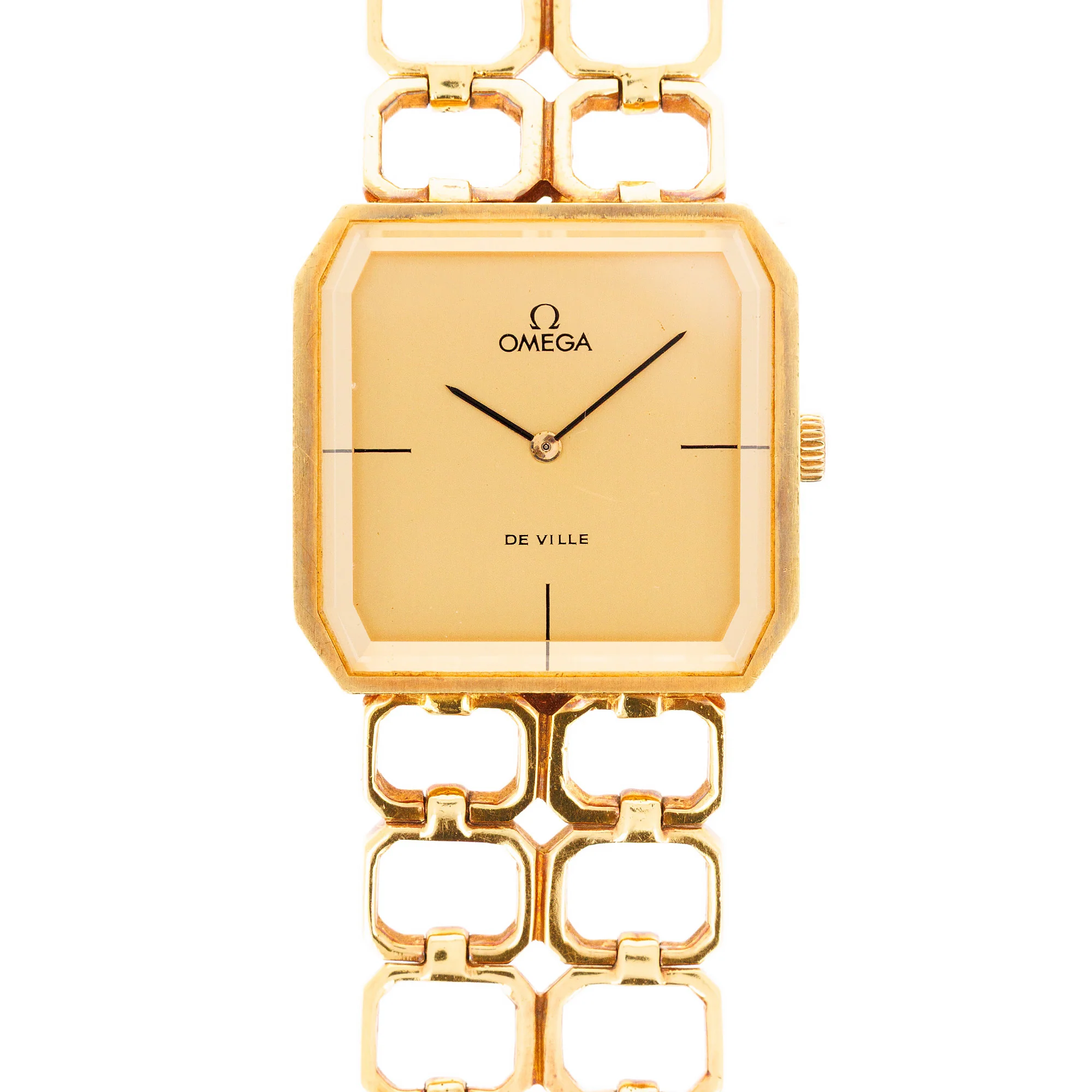 Omega Yellow Gold Vintage De Ville Bracelet Watch