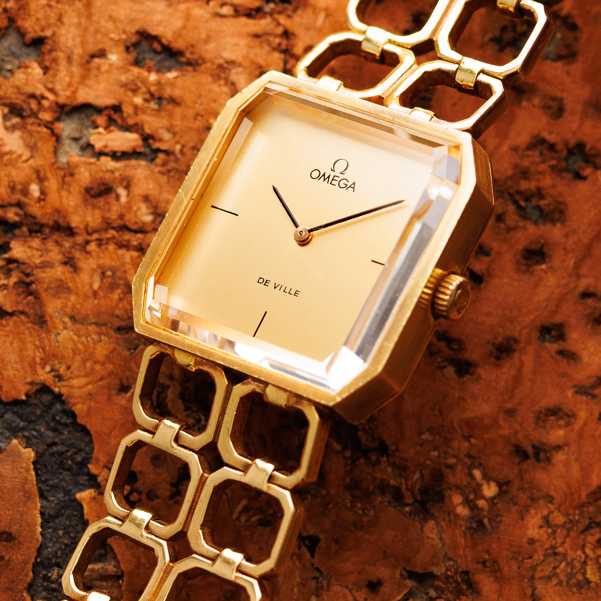 Omega Yellow Gold Vintage De Ville Bracelet Watch - Image 2