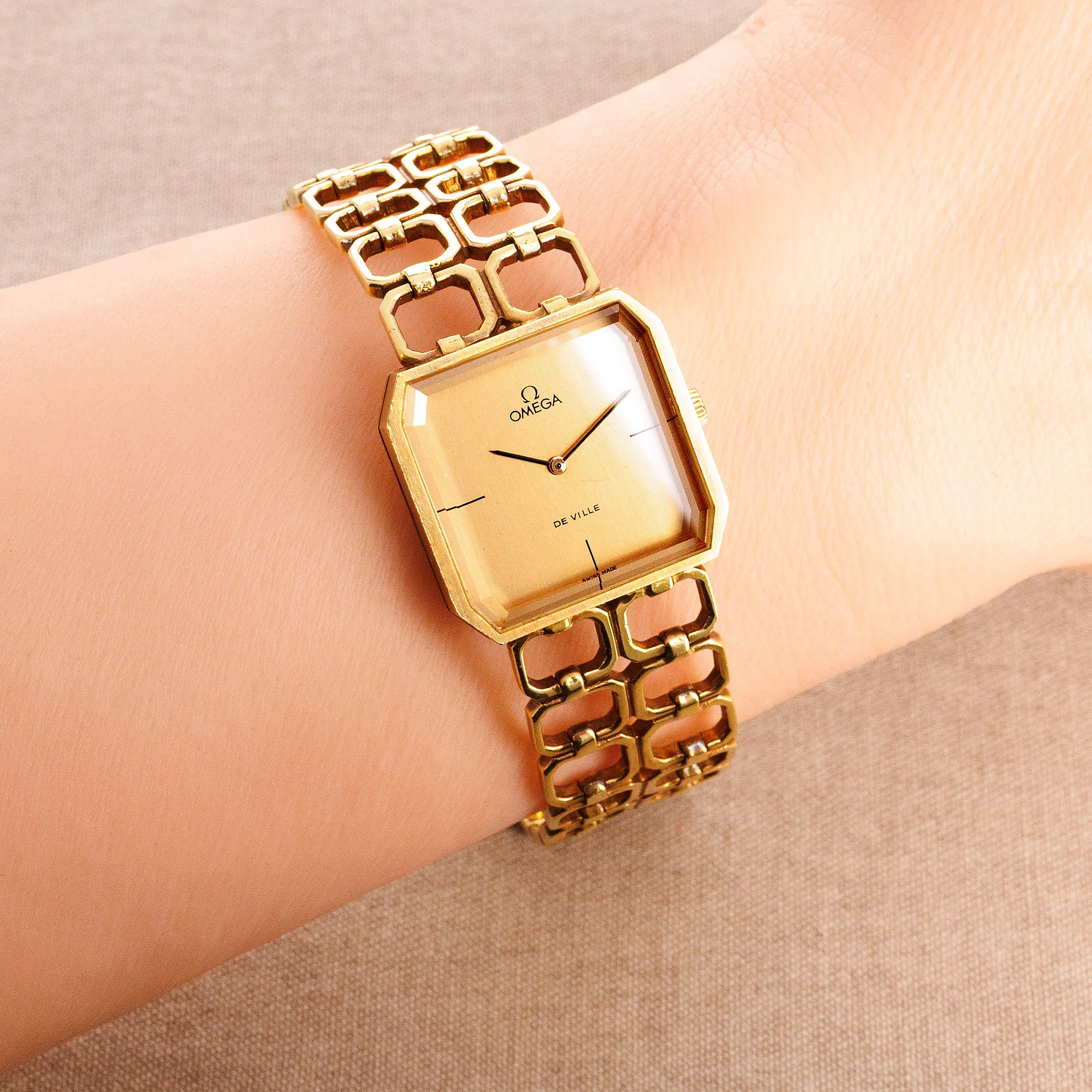 Omega Yellow Gold Vintage De Ville Bracelet Watch - Image 7