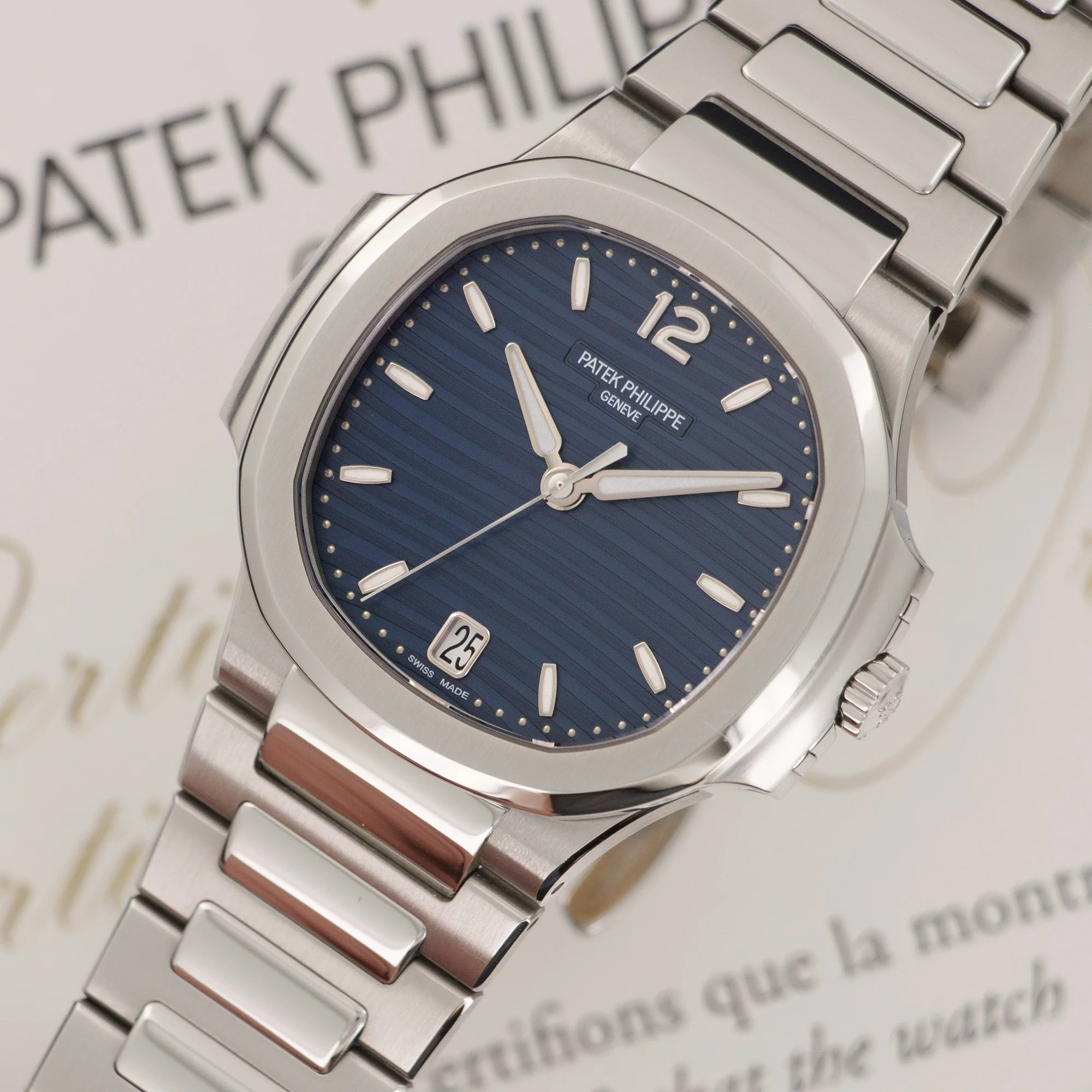 Patek Philippe Nautilus Blue Dial Watch Ref. 7118 - Image 2