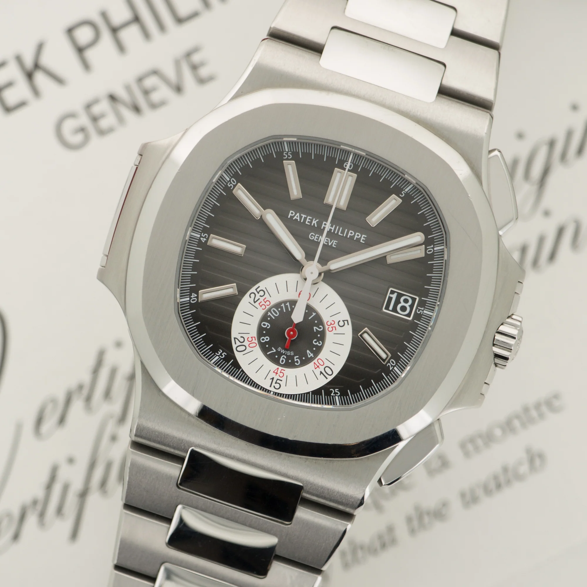 Patek Philippe Nautilus Chronograph Black Watch Ref. 5980 - Image 2