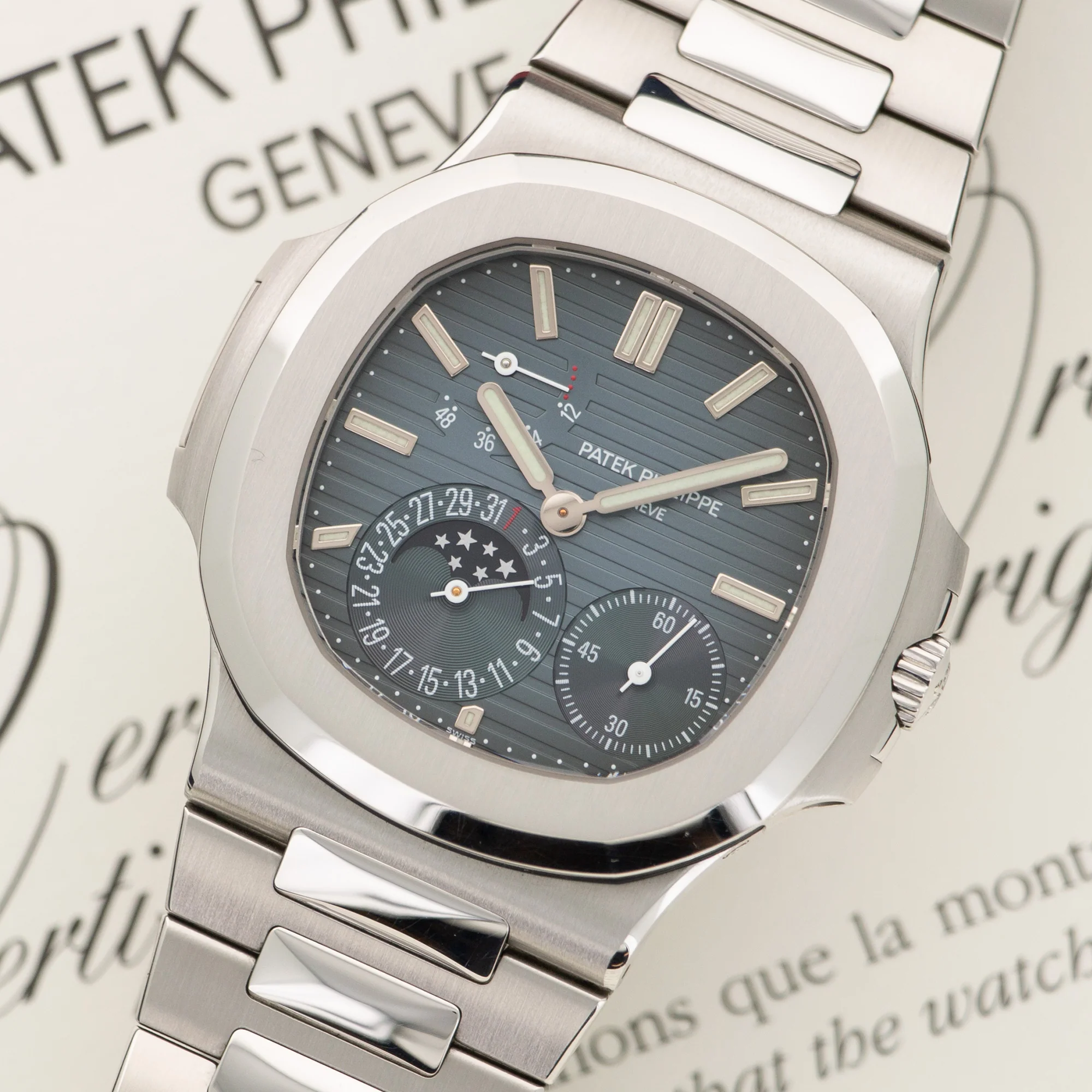 Patek Philippe Nautilus Moonphase Watch Ref. 5712 - Image 2