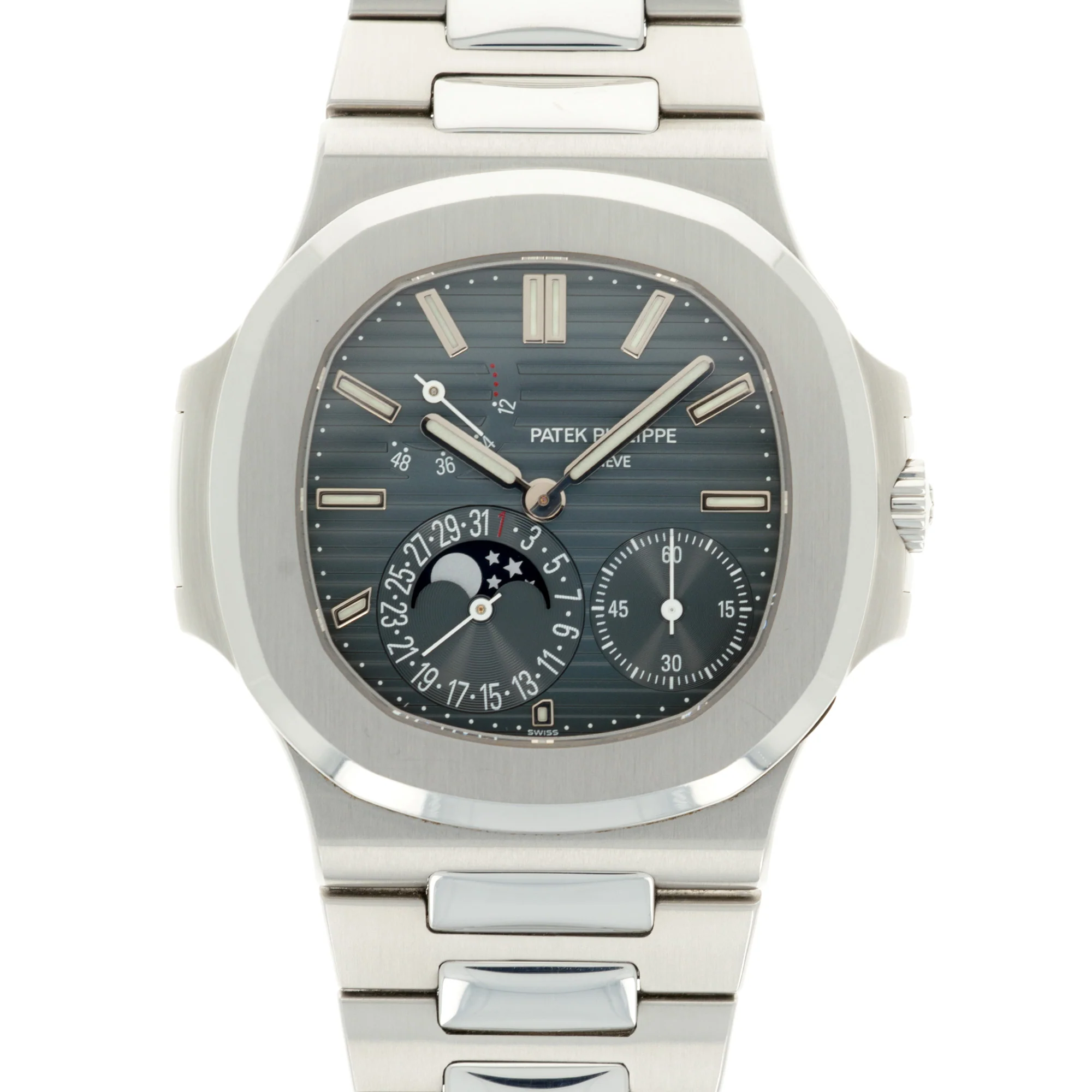 Patek Philippe Nautilus Moonphase Watch Ref. 5712 with Original Box and Papers