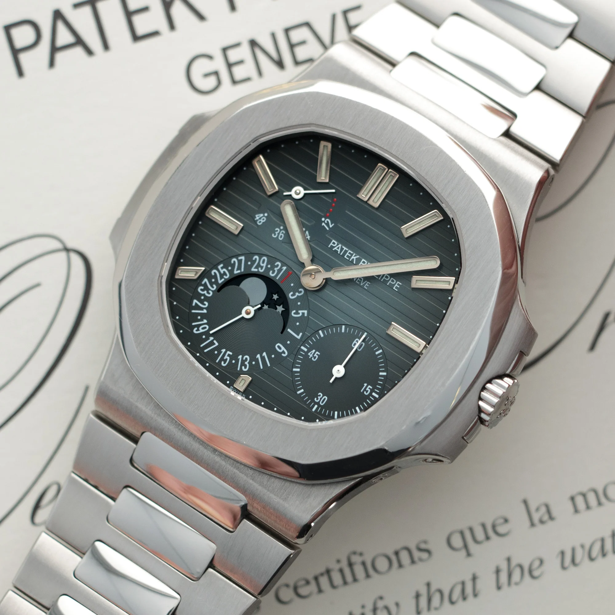 Patek Philippe Nautilus Moonphase Watch Ref. 5712 - Image 2