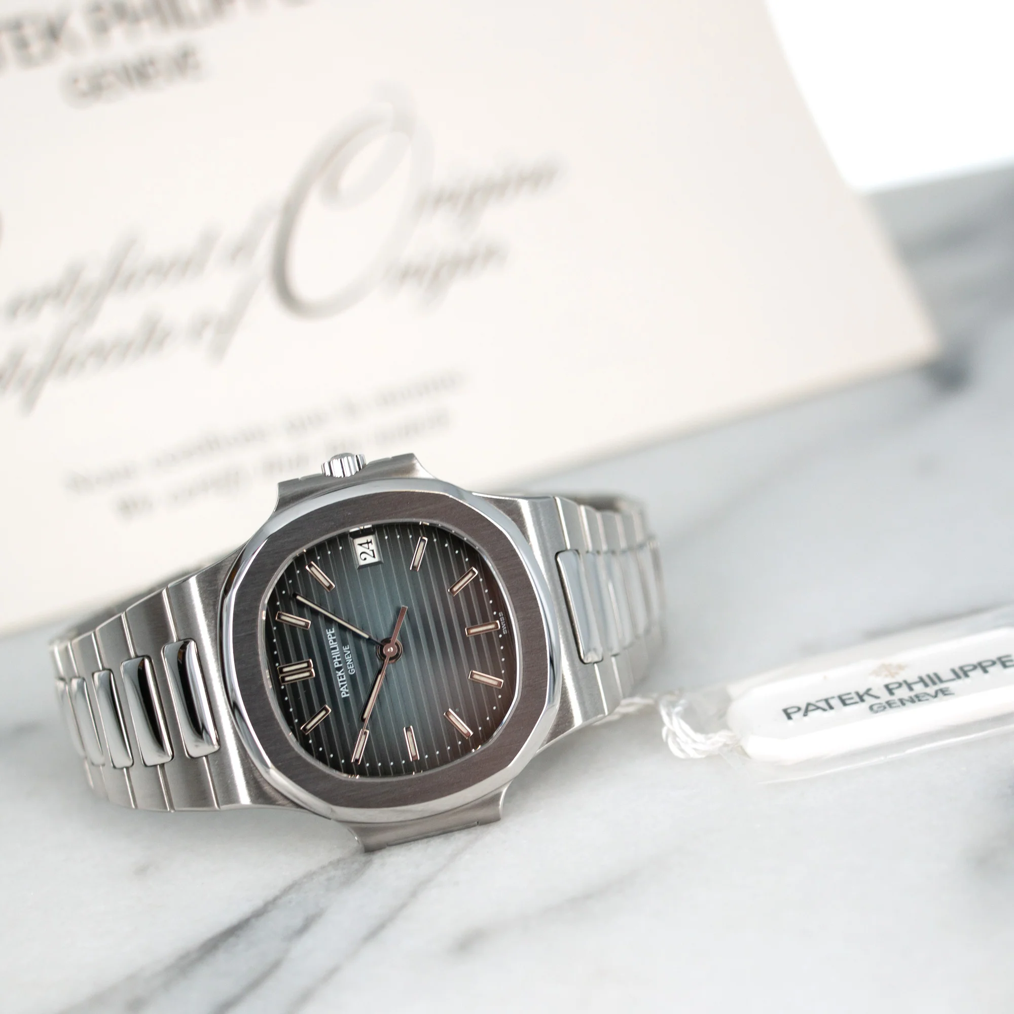 Patek Philippe Nautilus, Ref. 3800 with Original Paper and Hangtag - Image 6