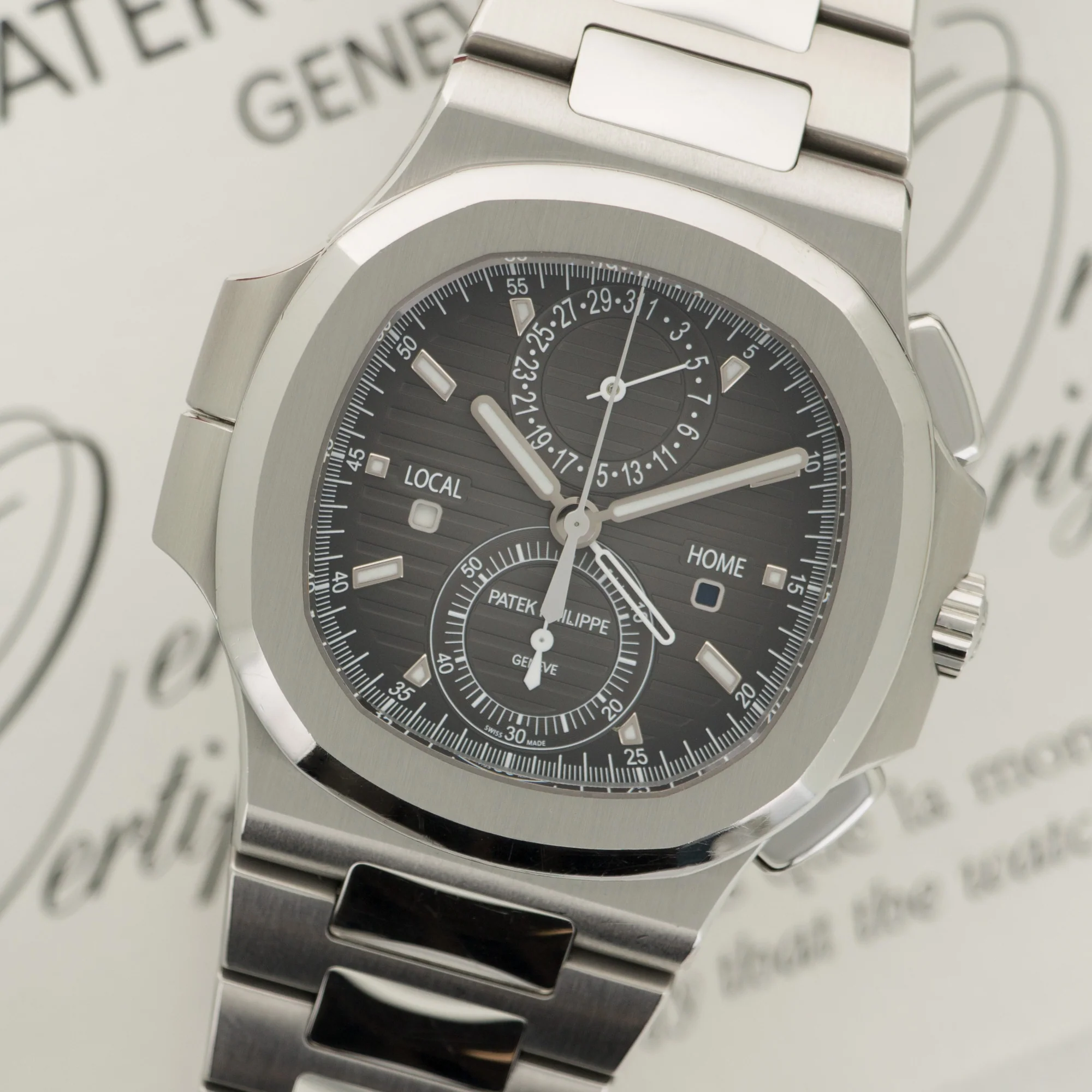 Patek Philippe Nautilus Travel Time Chronograph Watch Ref. 5990 - Image 2