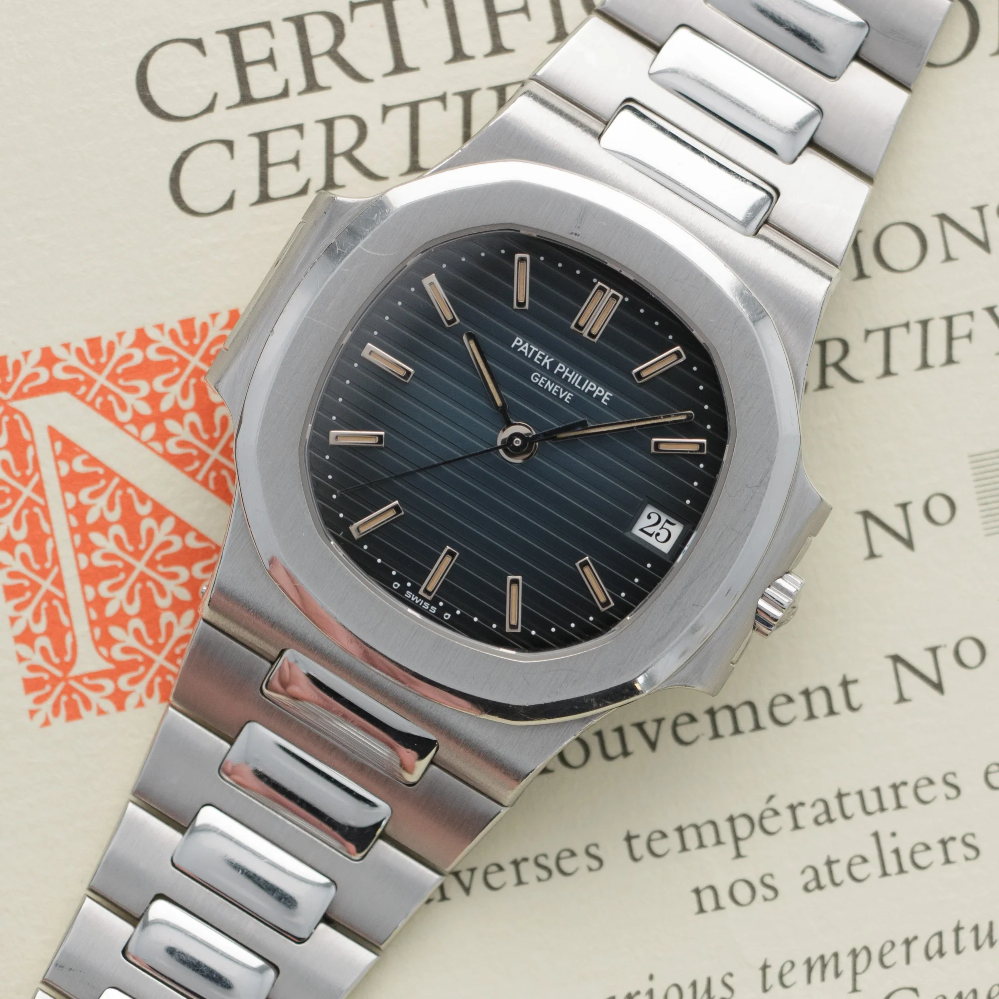 Patek Philippe Nautilus Watch Ref. 3800, with Original Box and Papers - Image 2