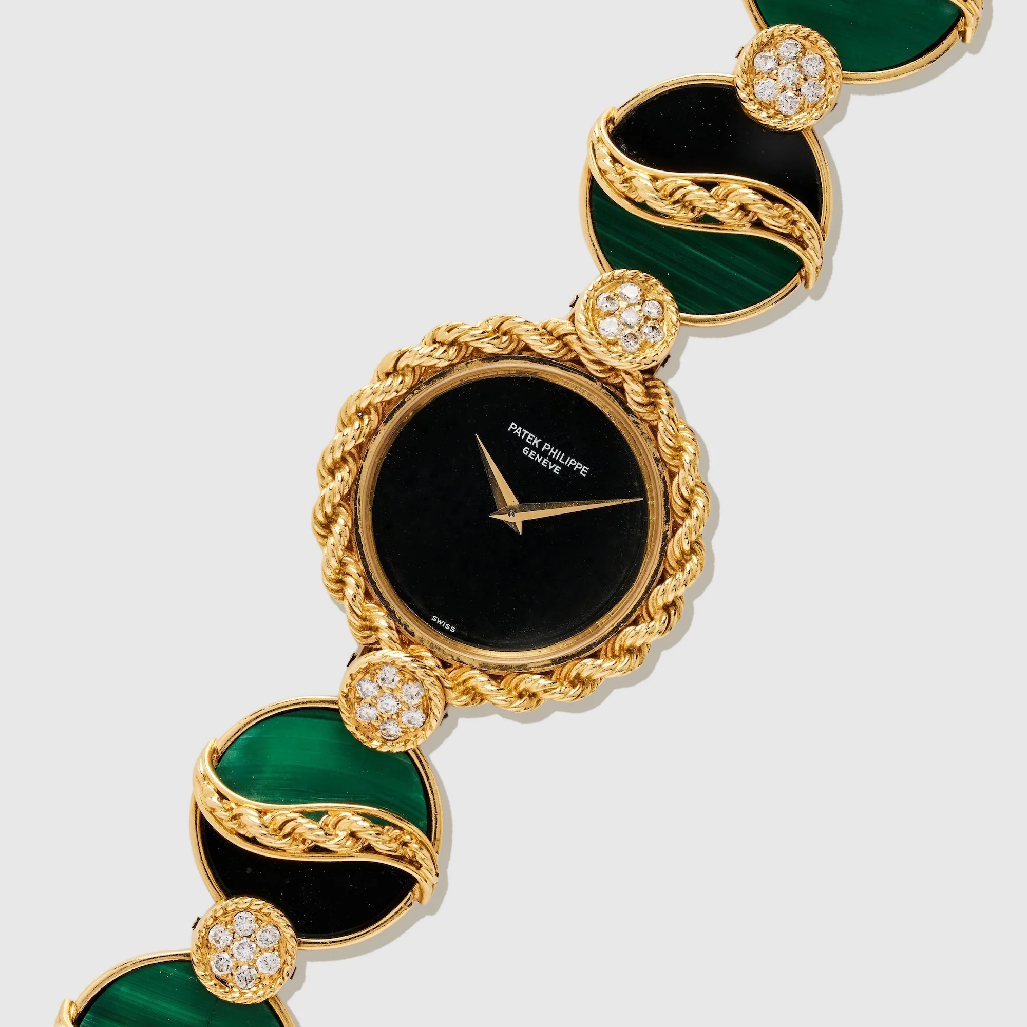 Patek Philippe Onyx, Malachite & Diamond Watch Ref. 4282